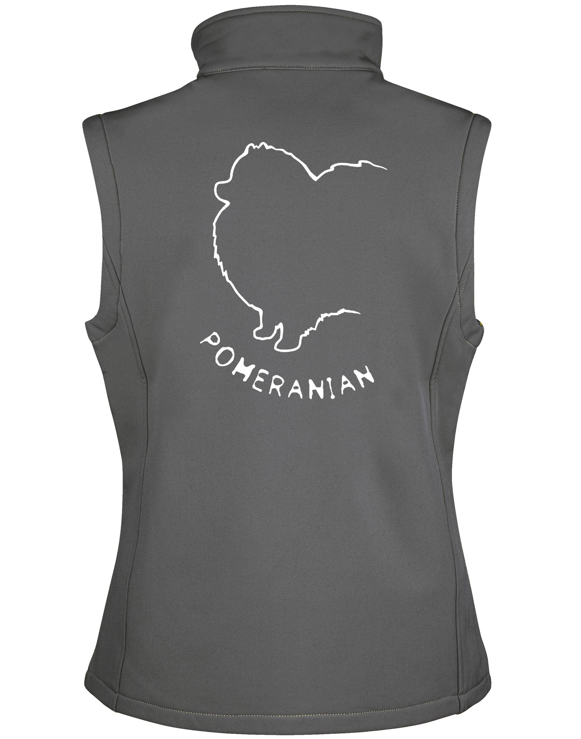Pomeranian Unisex Softshell Jacket featuring an exclusive breed design, water-resistant fabric, and fleece-lined insulation for warmth and style.