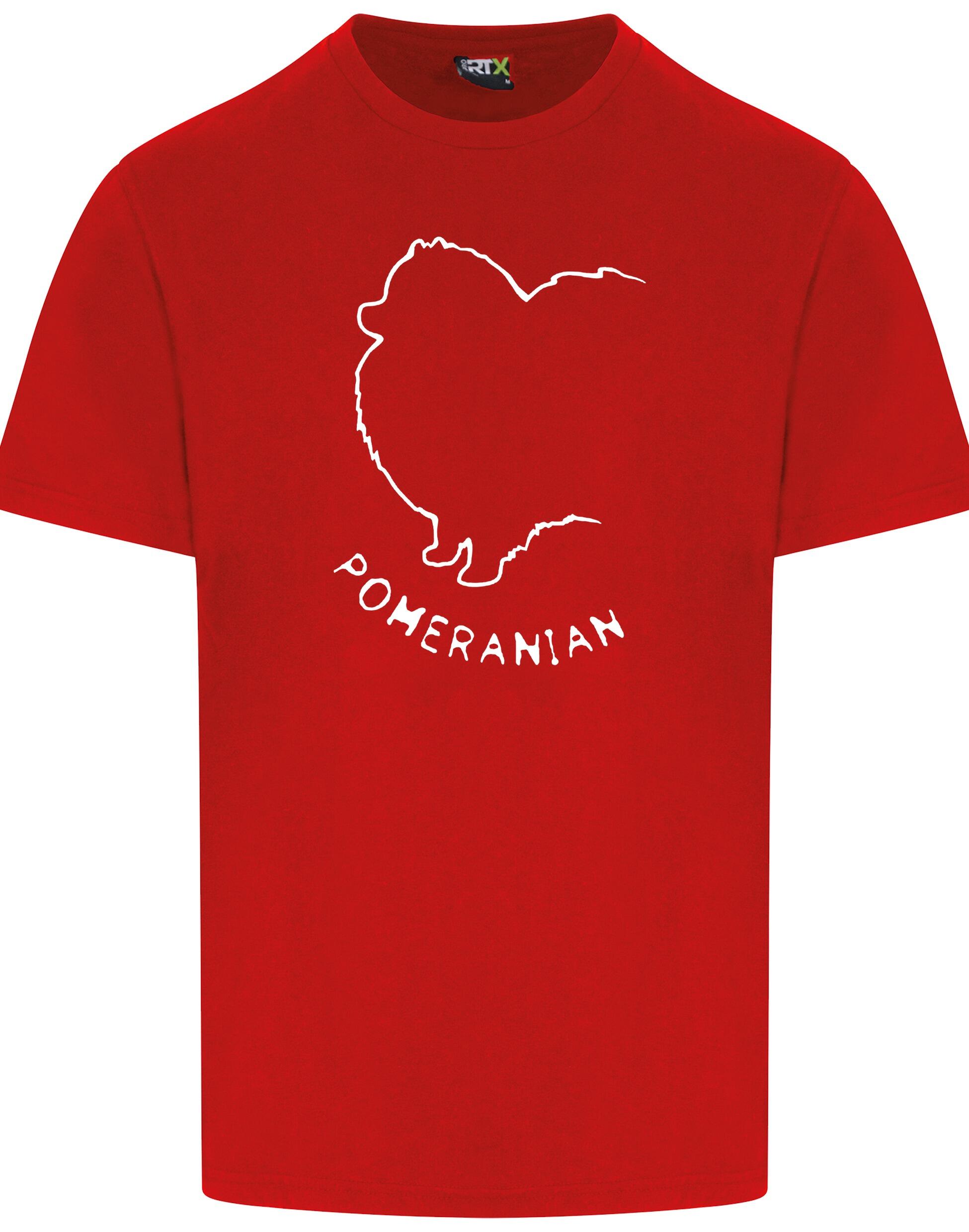 Pomeranian Unisex Roundneck T-Shirt featuring exclusive breed artwork, a relaxed unisex fit, and breathable cotton fabric for all-day comfort.