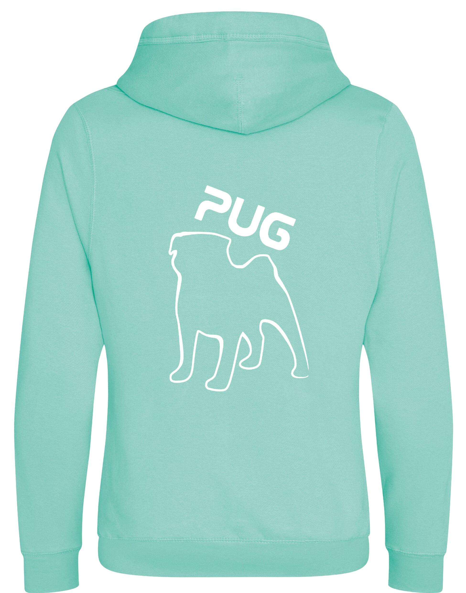 Unisex Pug (Outline) Crossneck Pullover Hoodie featuring exclusive outline artwork, crafted from premium heavy-blend fabric with a brushed fleece interior, a spacious kangaroo pocket, and ribbed cuffs for stylish, modern comfort.