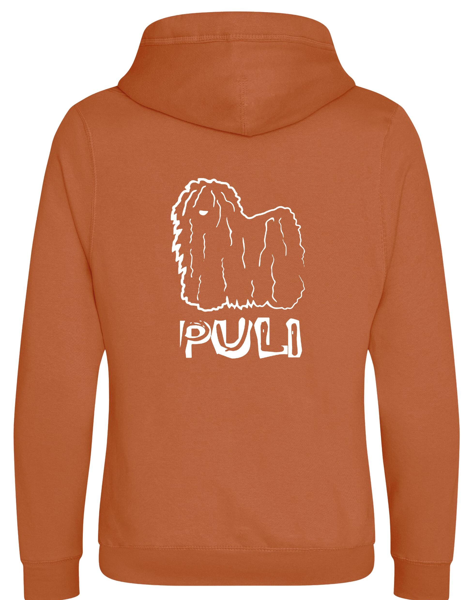 Unisex Hungarian Puli Crossneck Pullover Hoodie featuring exclusive breed artwork, crafted from premium heavy-blend fabric with a cozy brushed fleece interior, a spacious kangaroo pocket, and a modern crossneck design for stylish, comfortable outdoor wear.
