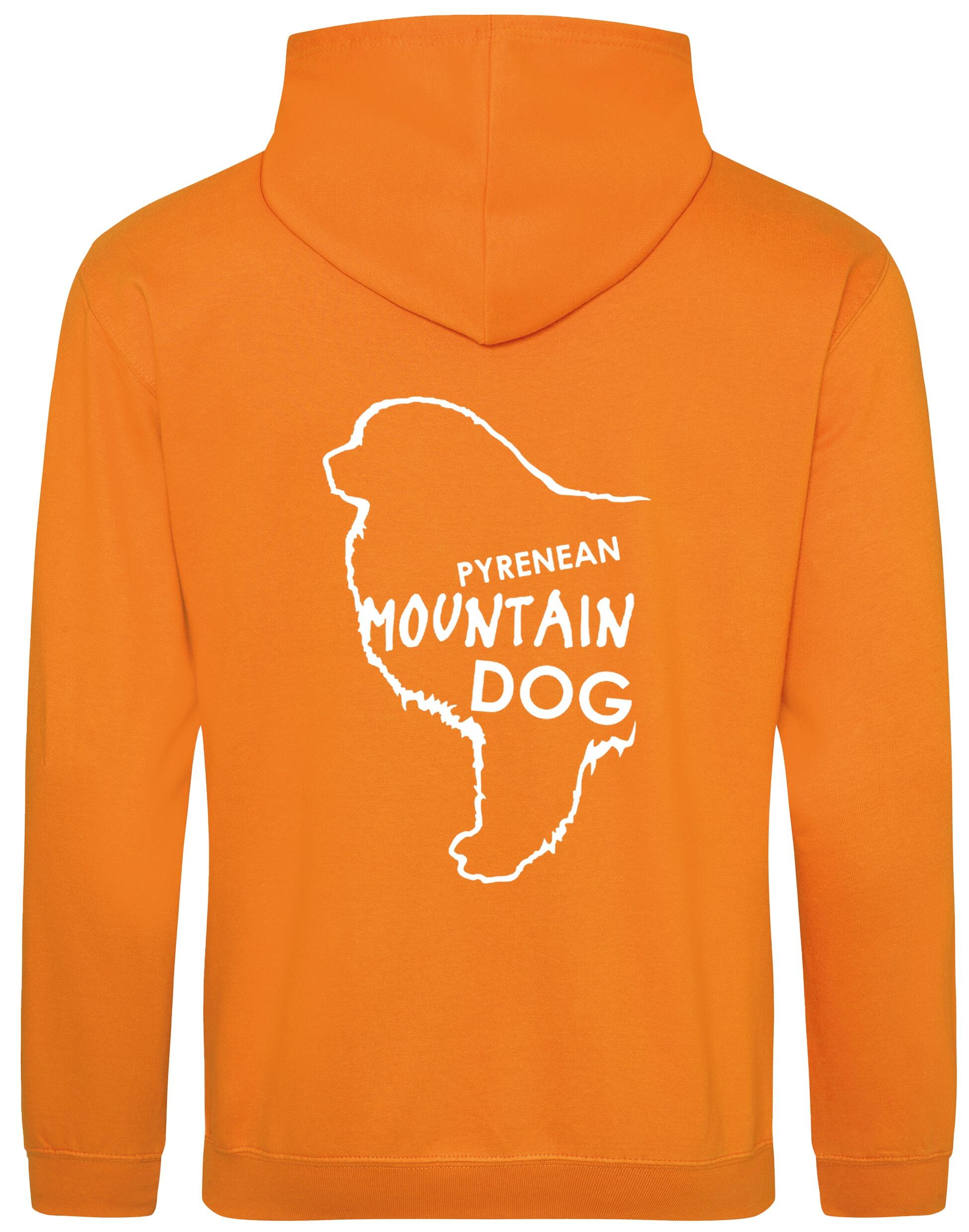Unisex Pyrenean Mountain Dog Design Pullover Hoodie featuring exclusive breed artwork with personalization options, crafted from premium heavy-blend fabric with a cozy brushed fleece interior, ribbed cuffs, and a double-fabric hood for stylish, comfortable outdoor wear.