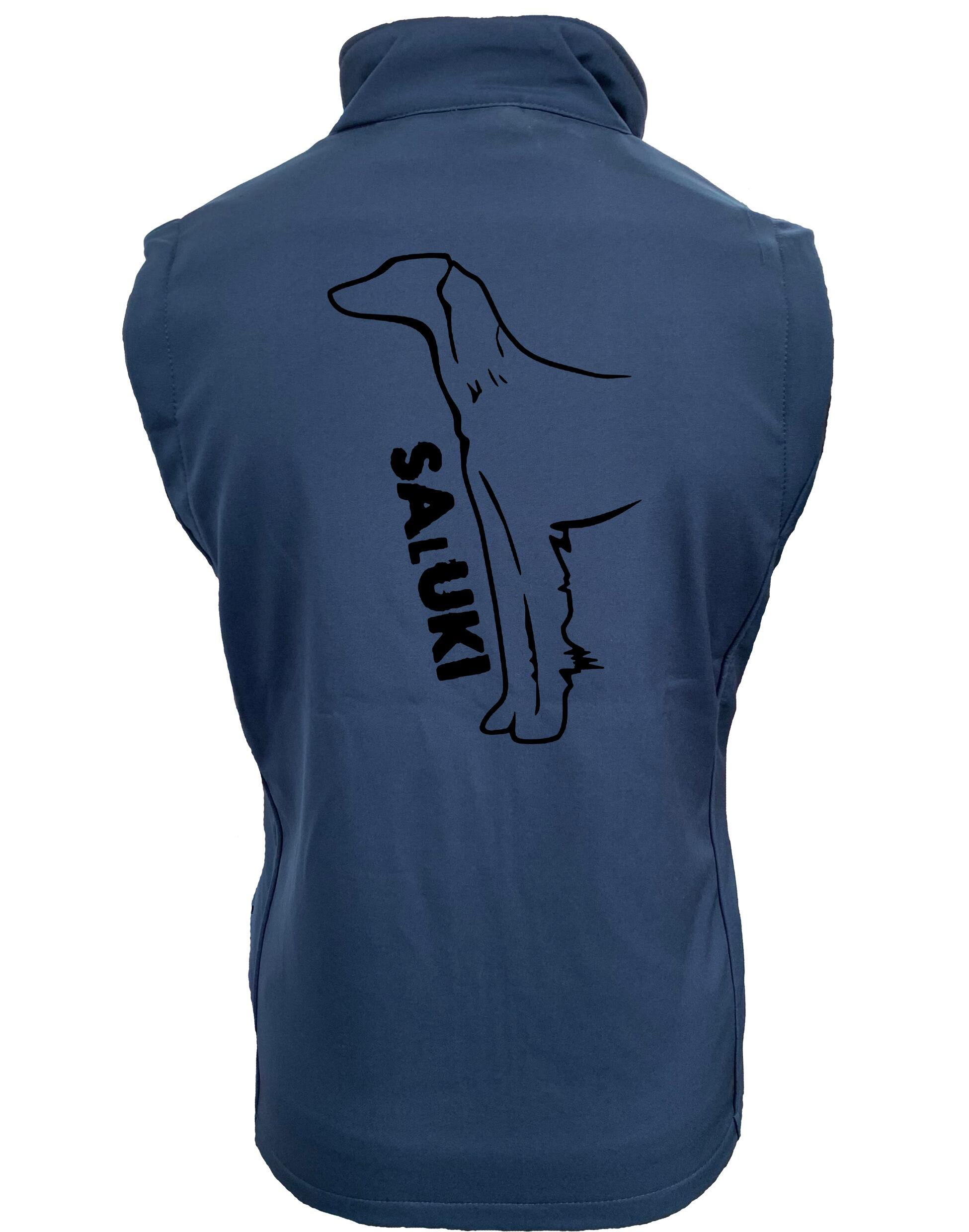 Saluki Unisex Softshell Jacket featuring exclusive breed artwork, water-resistant outer fabric, soft fleece lining, and a versatile unisex fit for comfort, warmth, and style.