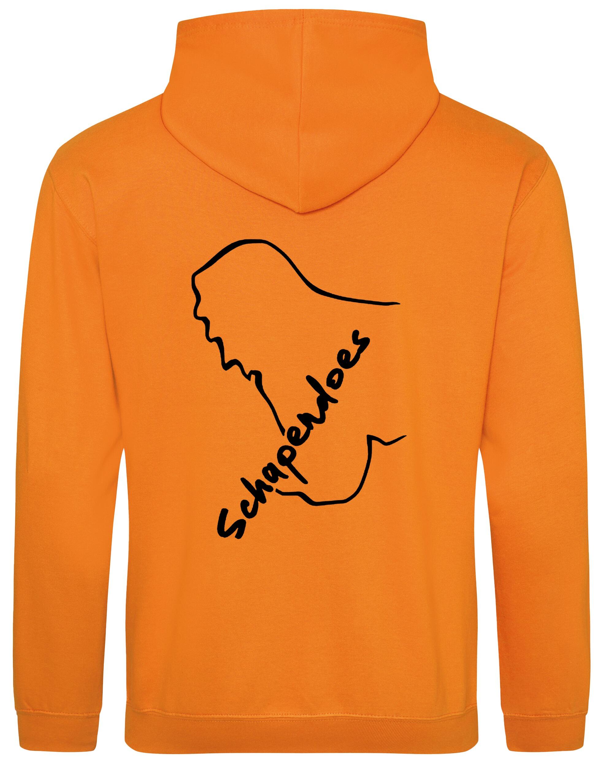 Schapendoes Pullover Hoodie featuring exclusive breed artwork, cozy brushed fleece interior, kangaroo pocket, double-fabric hood, and personalization options for stylish comfort and breed pride.