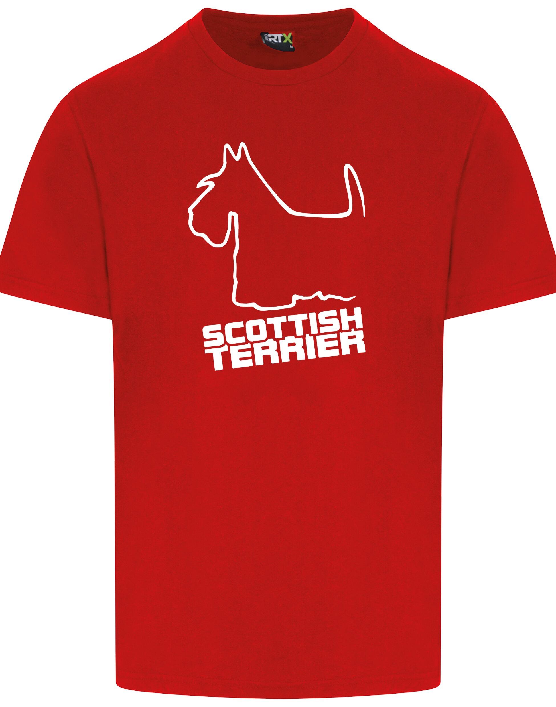 Scottish Terrier Unisex Roundneck T-shirt with exclusive breed graphic, breathable premium cotton fabric, and relaxed unisex fit.