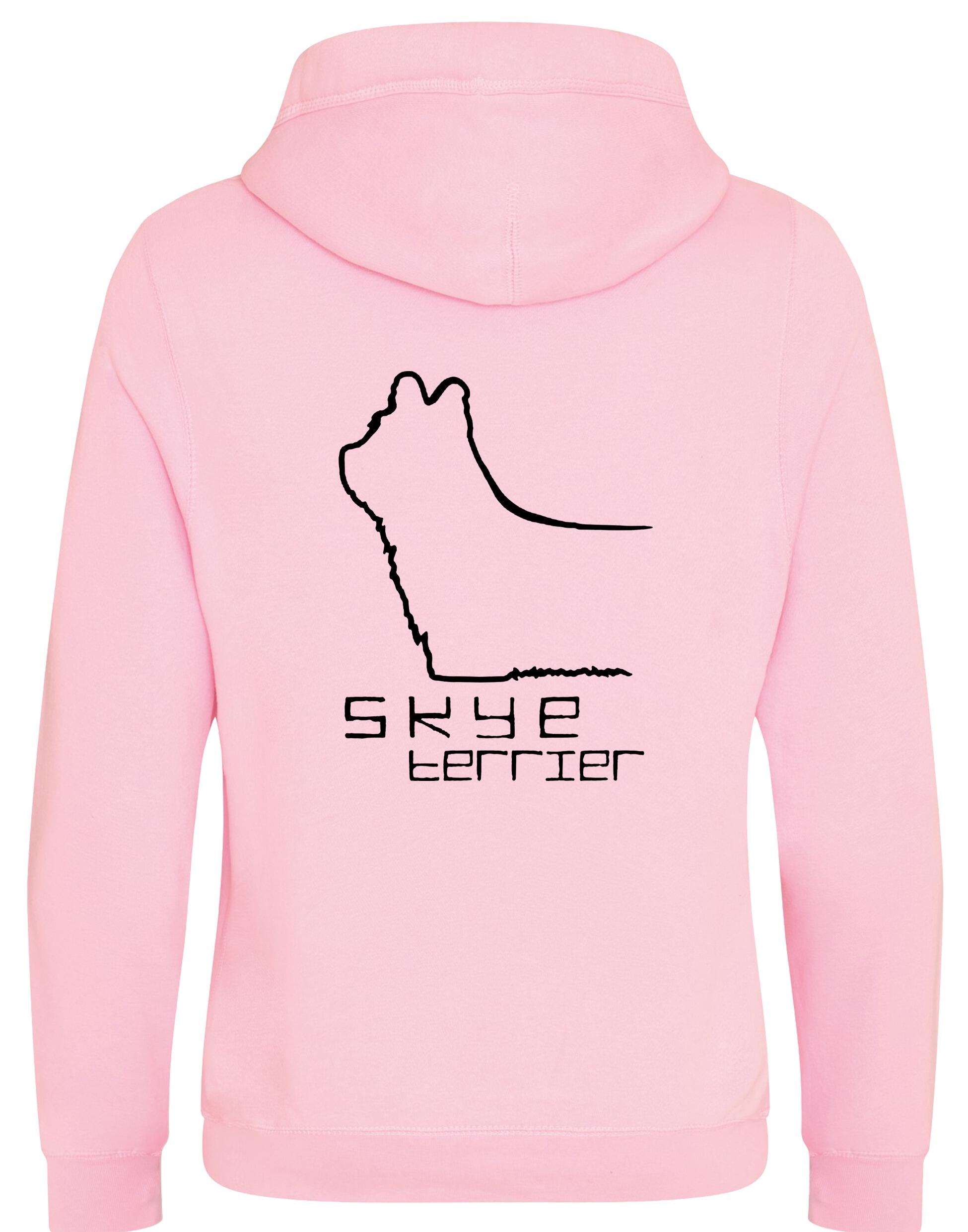 Unisex crossneck pullover hoodie with exclusive Skye Terrier artwork on the back, brushed fleece lining, and a spacious kangaroo pocket. A warm, stylish choice for Skye Terrier enthusiasts and perfect for casual wear or dog events.