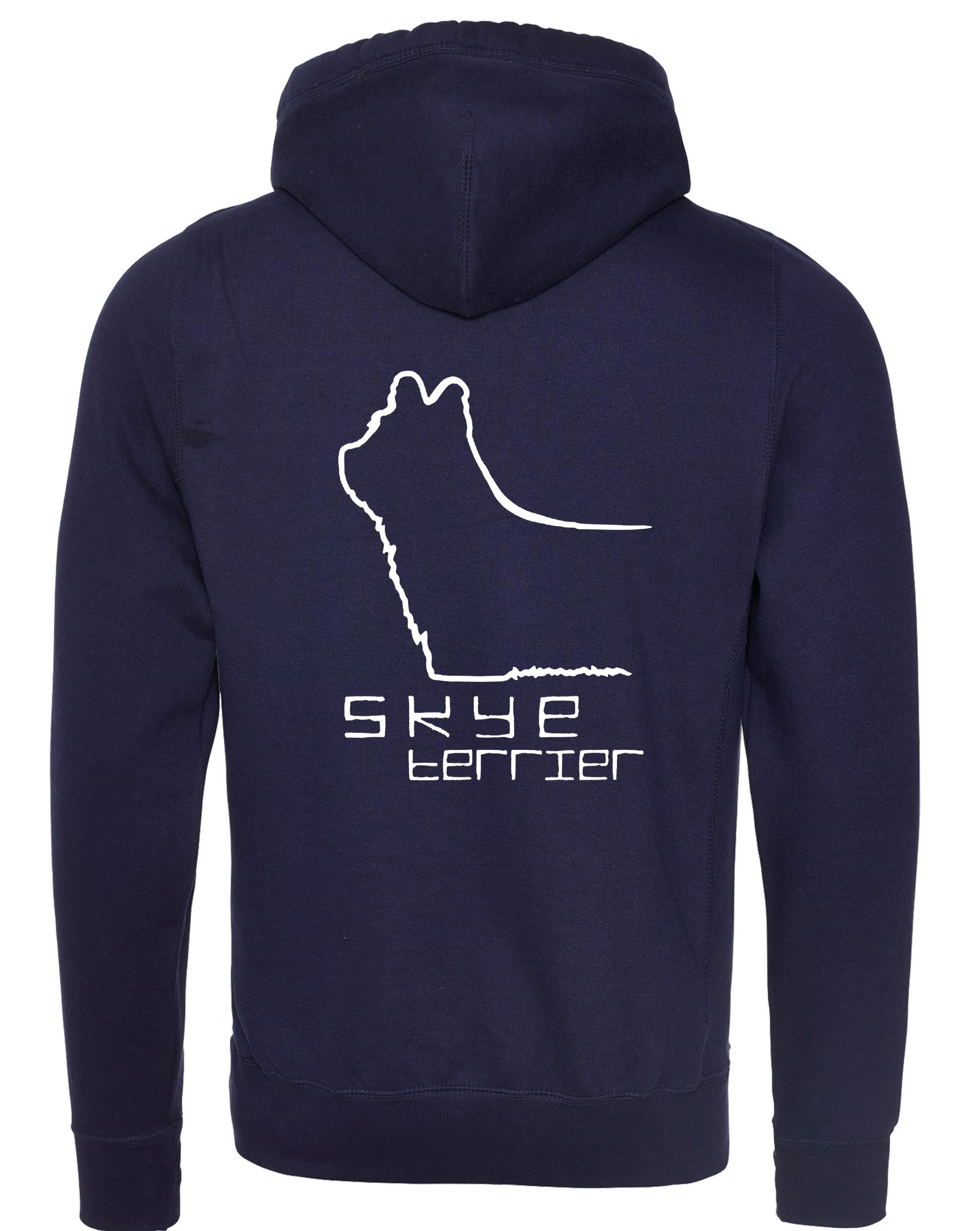 Unisex crossneck pullover hoodie with exclusive Skye Terrier artwork on the back, brushed fleece lining, and a spacious kangaroo pocket. A warm, stylish choice for Skye Terrier enthusiasts and perfect for casual wear or dog events.