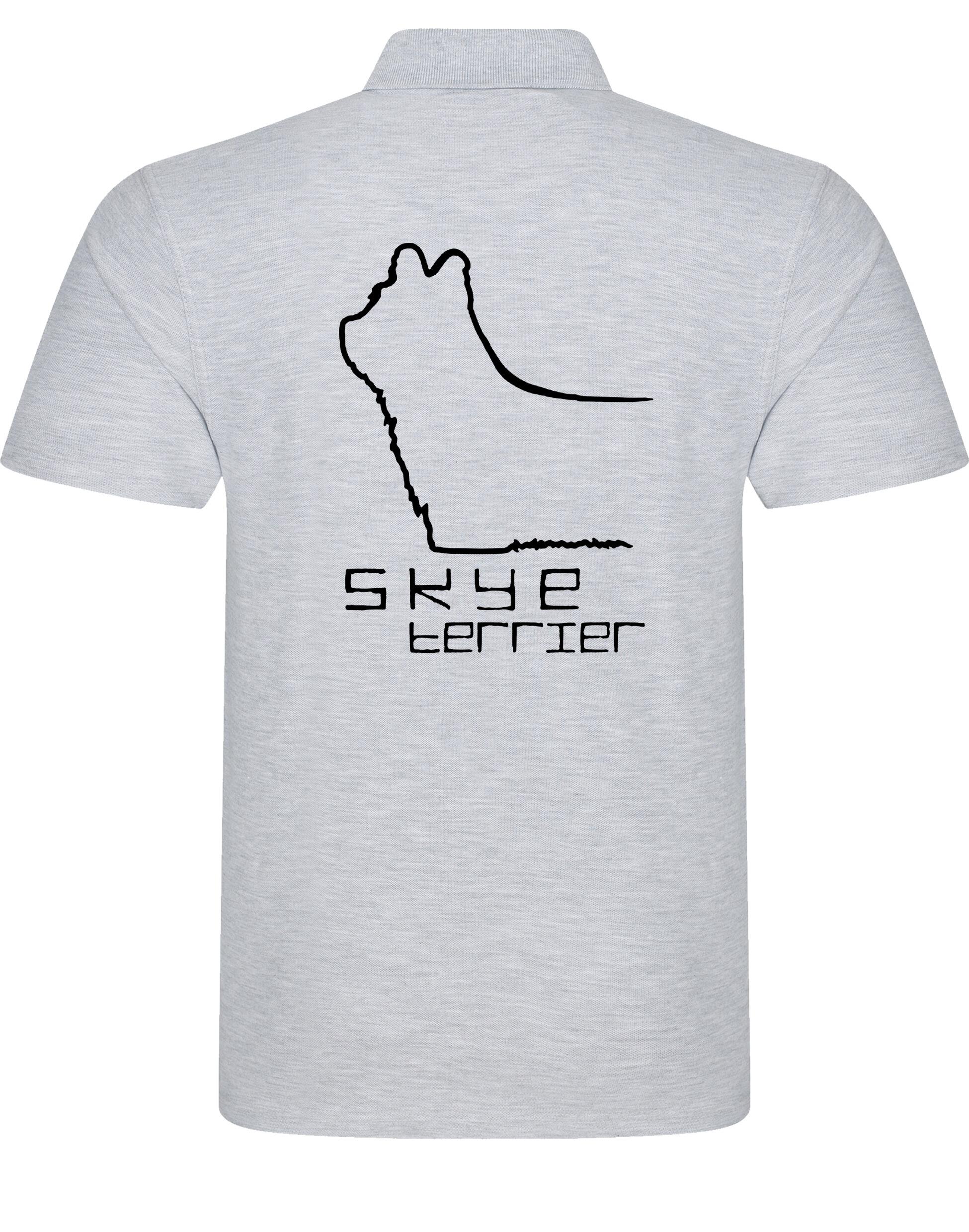 Unisex cotton polo with Skye Terrier design on the back. Soft, breathable fabric and a relaxed fit make it ideal for dog lovers attending events, enjoying walks, or lounging in comfort.