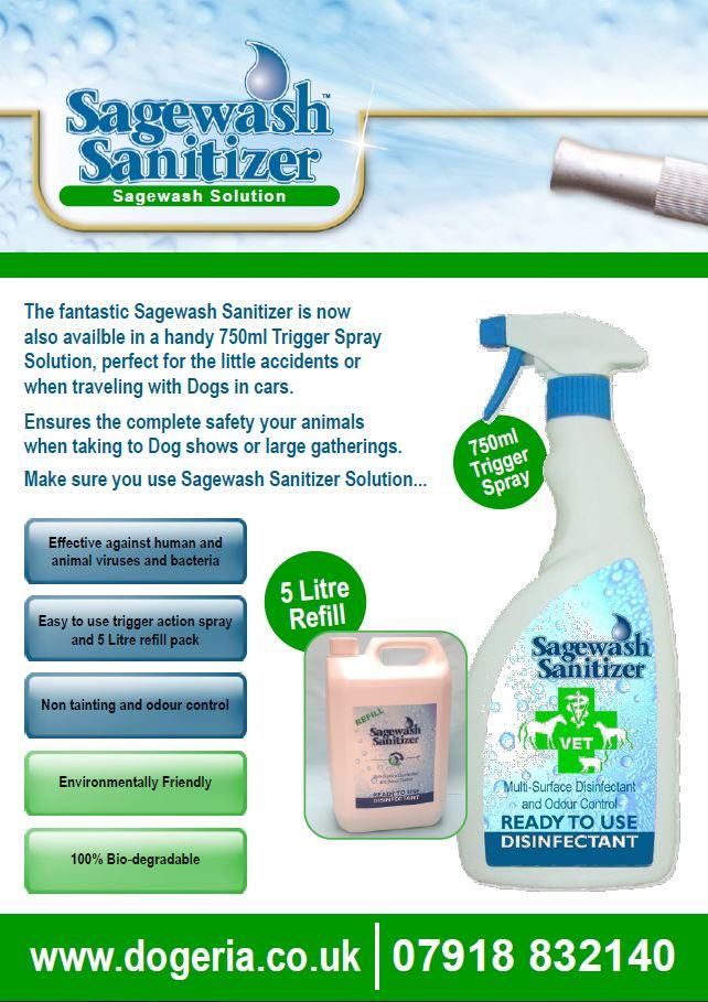 Sagewash Ready to Use Solution Pack of 2 x 750 ml Trigger Sprays