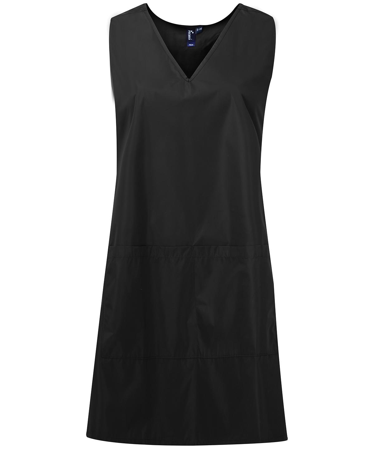 Waterproof Grooming Tunic V Neck with Polyurethane Coating Black