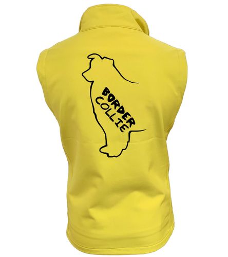 Unisex Border Collie Softshell Jacket Yellow (Black)