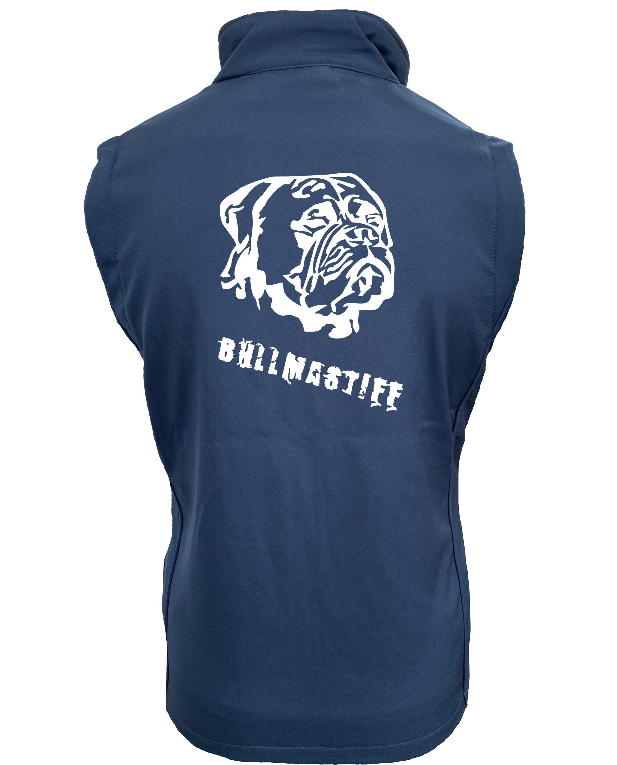 Female Bullmastiff Softshell Jacket Navy Royal (White)