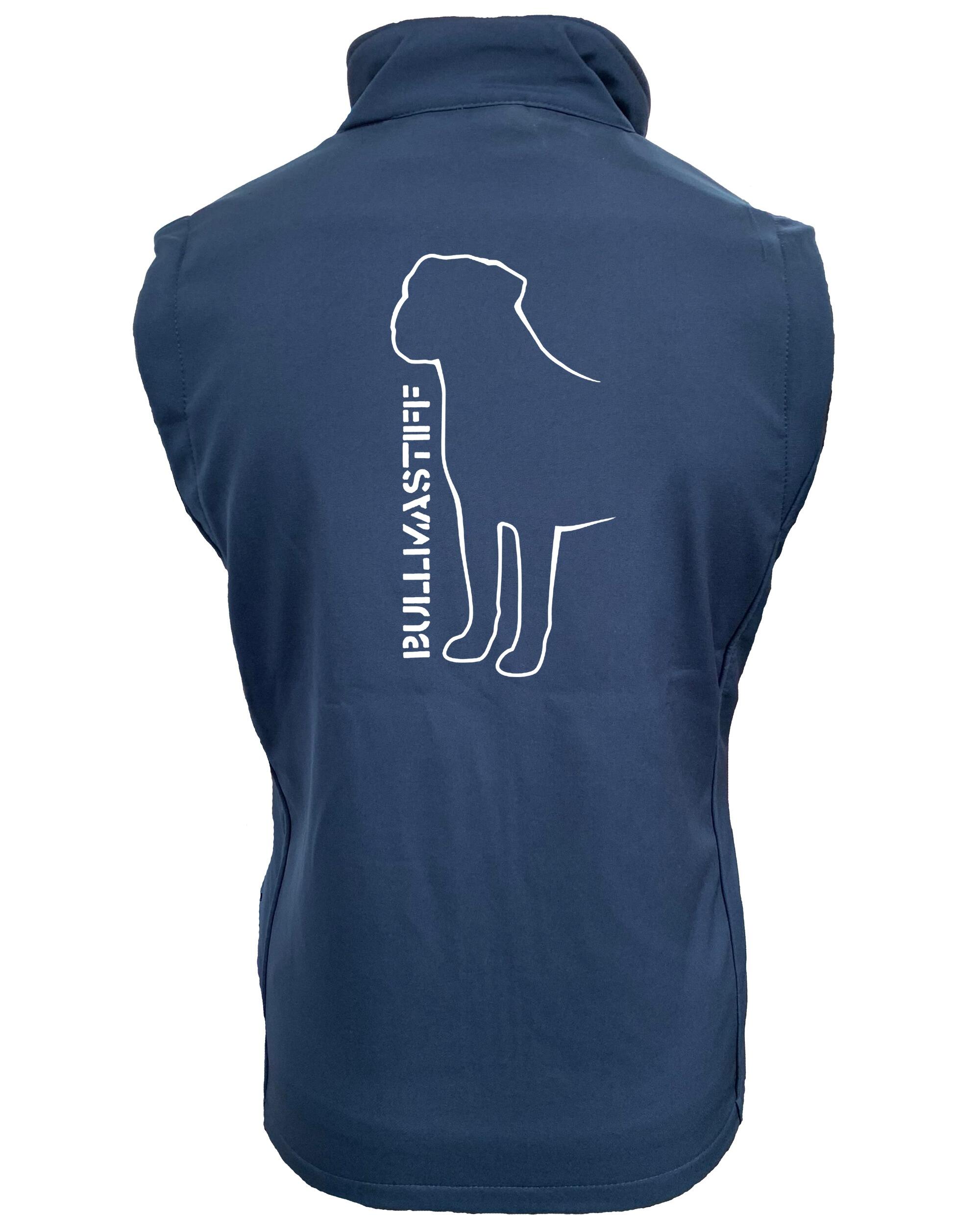 Female Bullmastiff (Standing) Softshell Navy Navy (White)