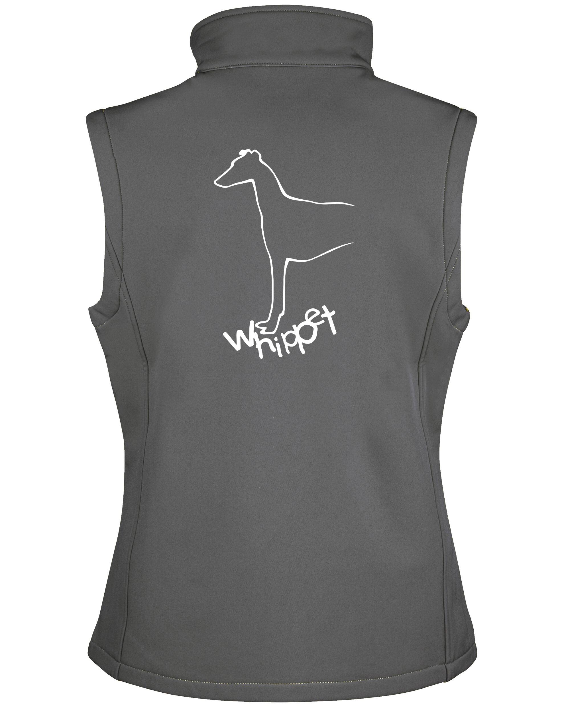Female Whippet Softshell Jacket Charcoal (White)