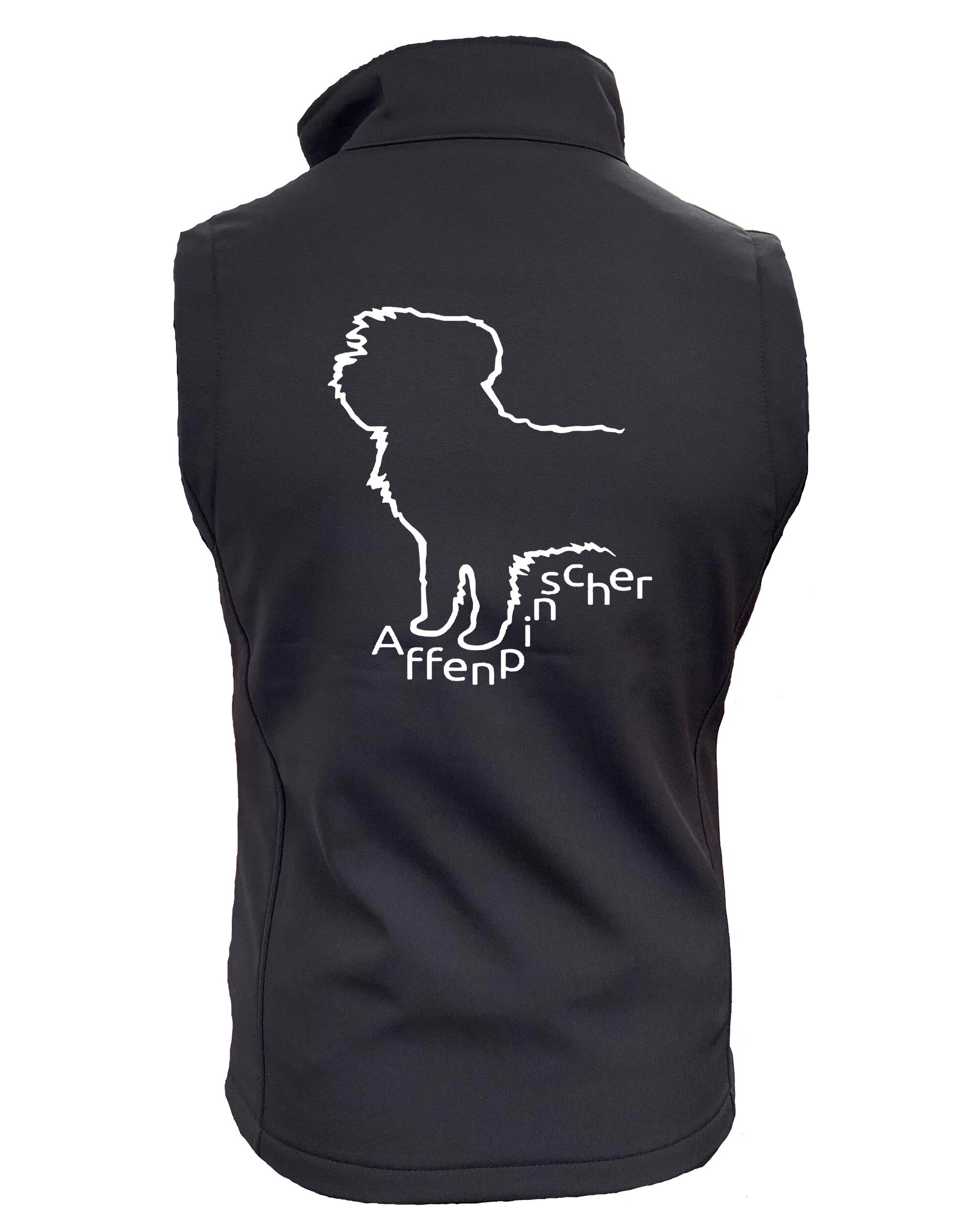 Female Affenpinscher Softshell Jacket Black (White)