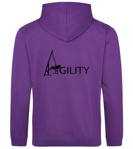 Unisex Agility Pullover Hoodie Purple (Black)