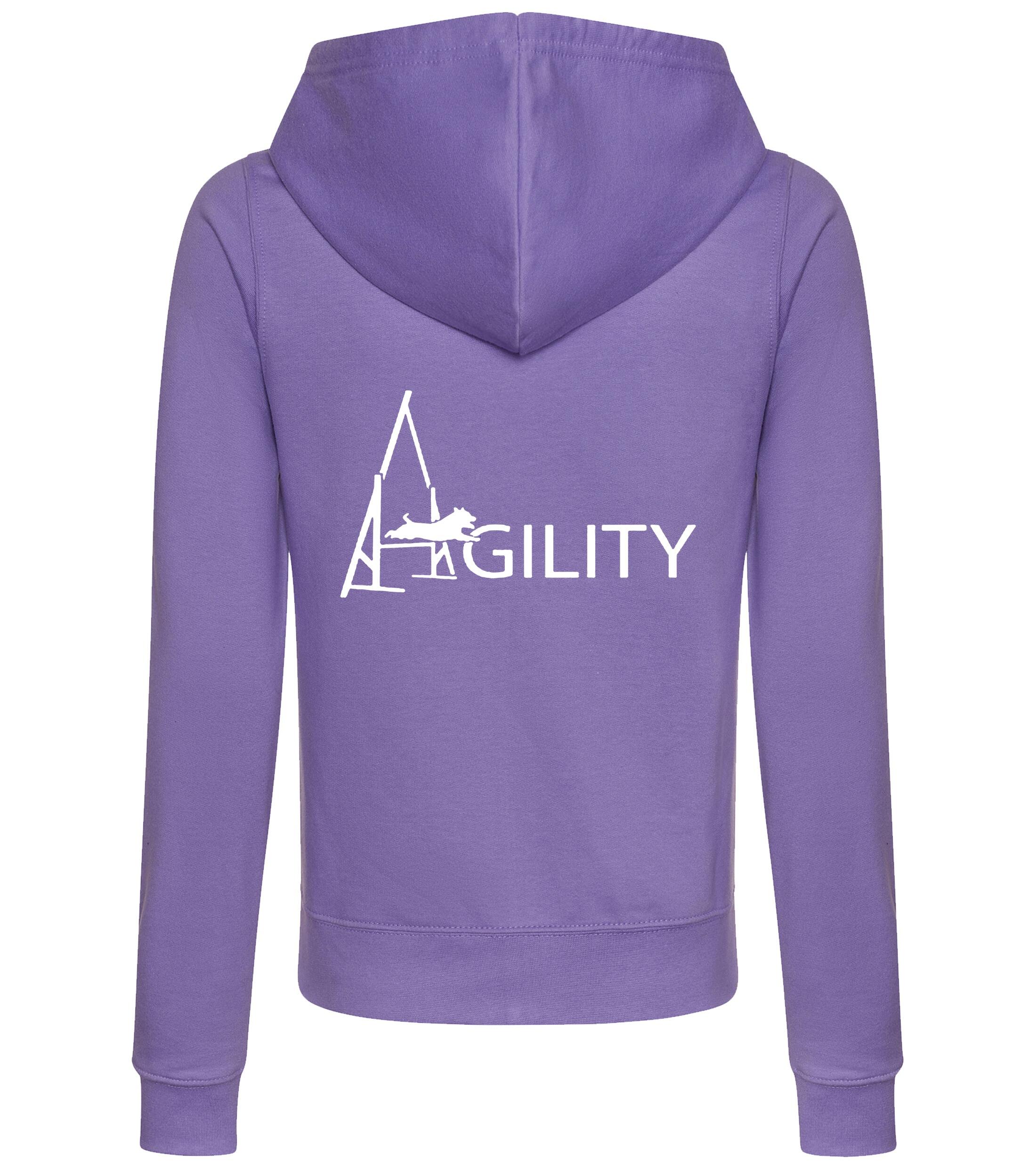 Female Agility Zipped Hoodie Lavender (White)