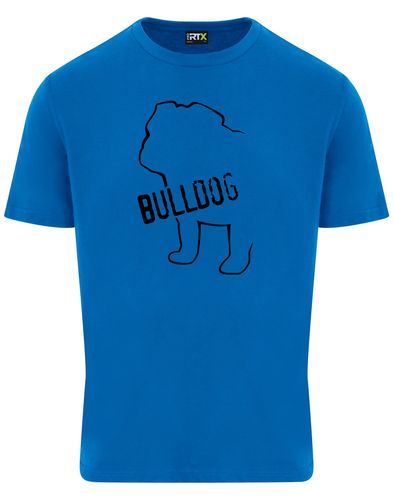 Unisex Bulldog (Body Design) Roundneck T-Shirt Sapphire Blue (Black)