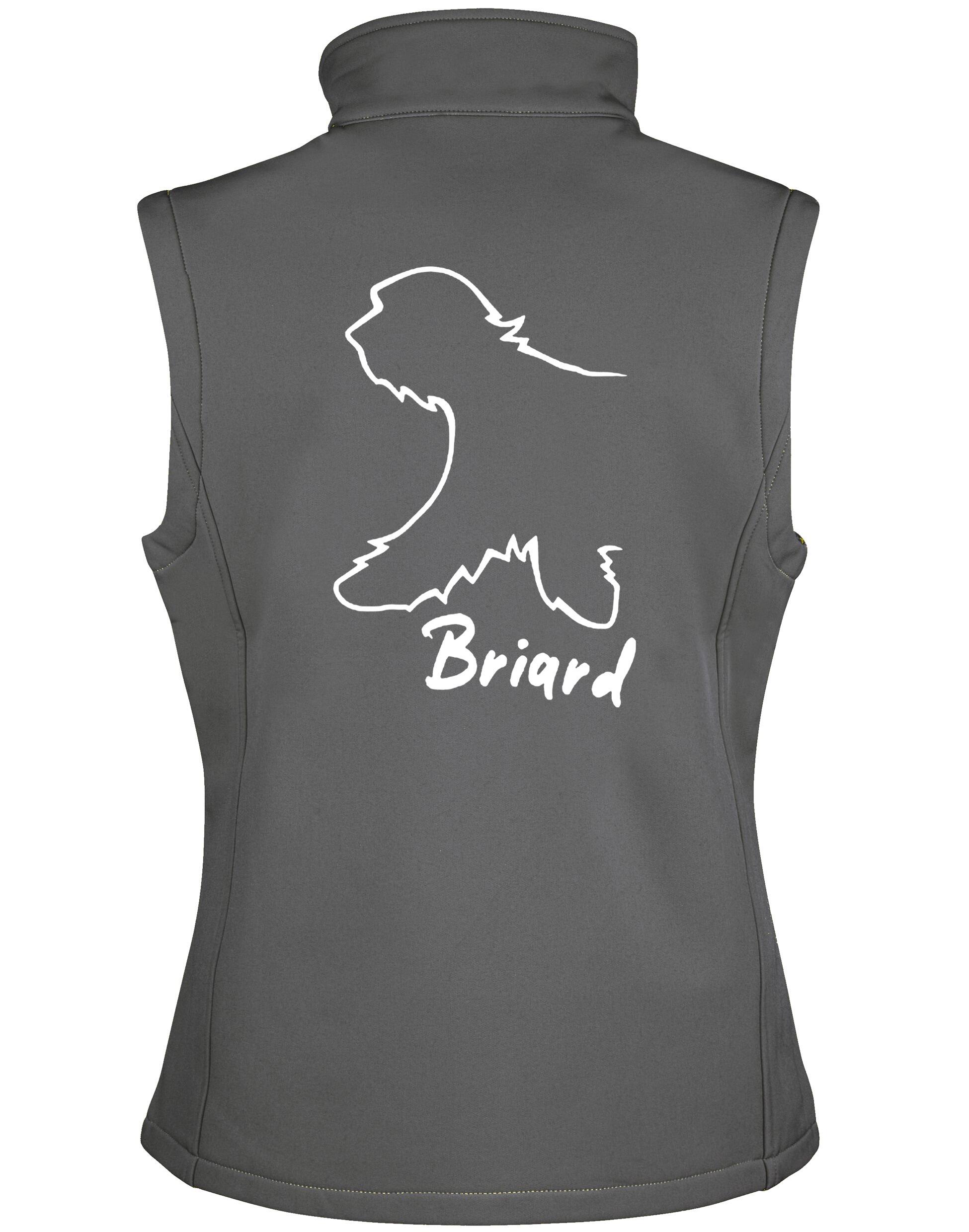 Unisex Briard Softshell Gilet Charcoal (White)