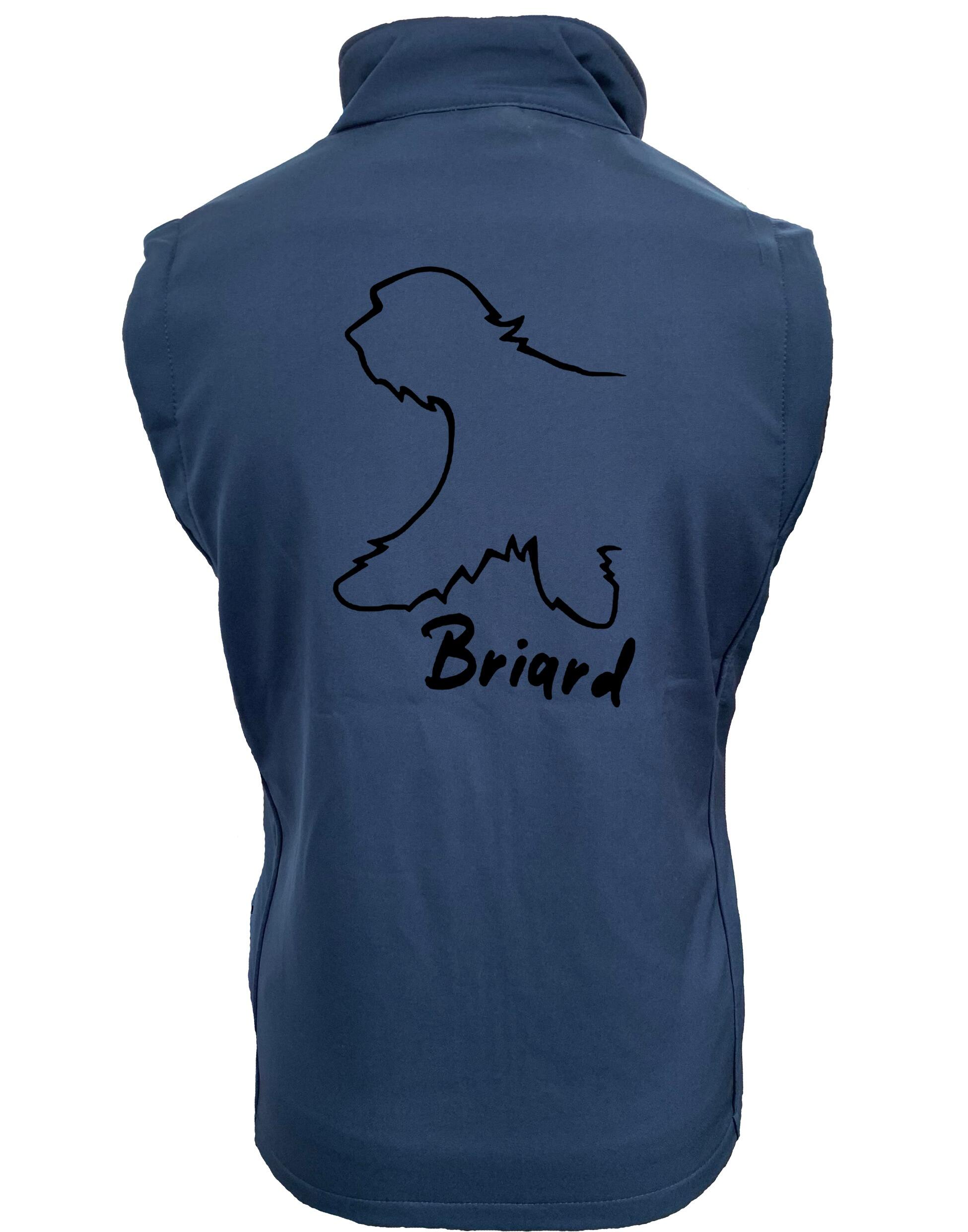Unisex Briard Softshell Gilet Navy Royal (Black)