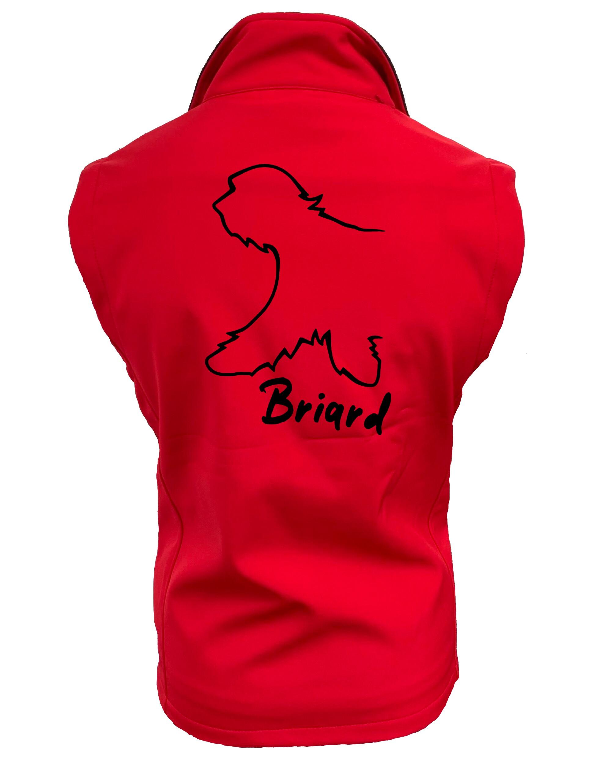 Unisex Briard Softshell Gilet Red (Black)