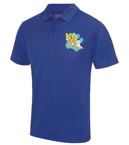 K9 Brats Unisex Cool Polo Royal Blue