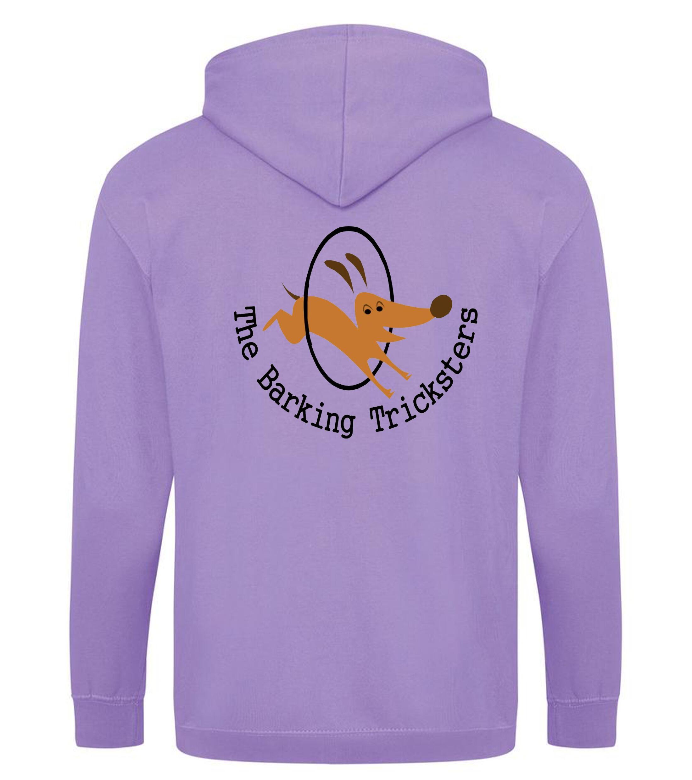 The Barking Tricksters Zipped Hoodies Lavender