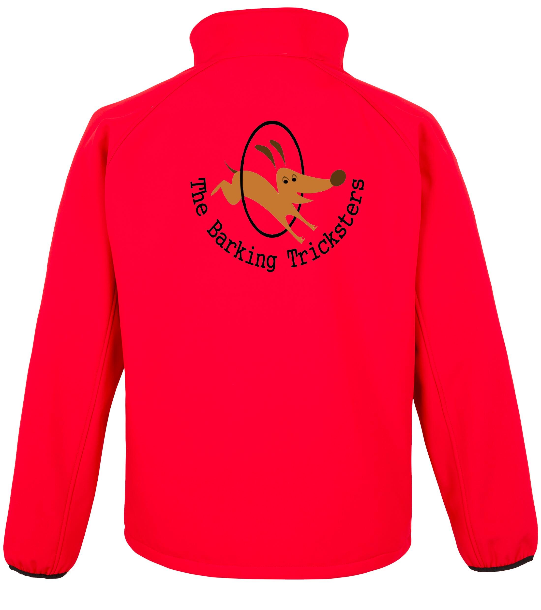 The Barking Tricksters Unisex Softshell Jacket Red