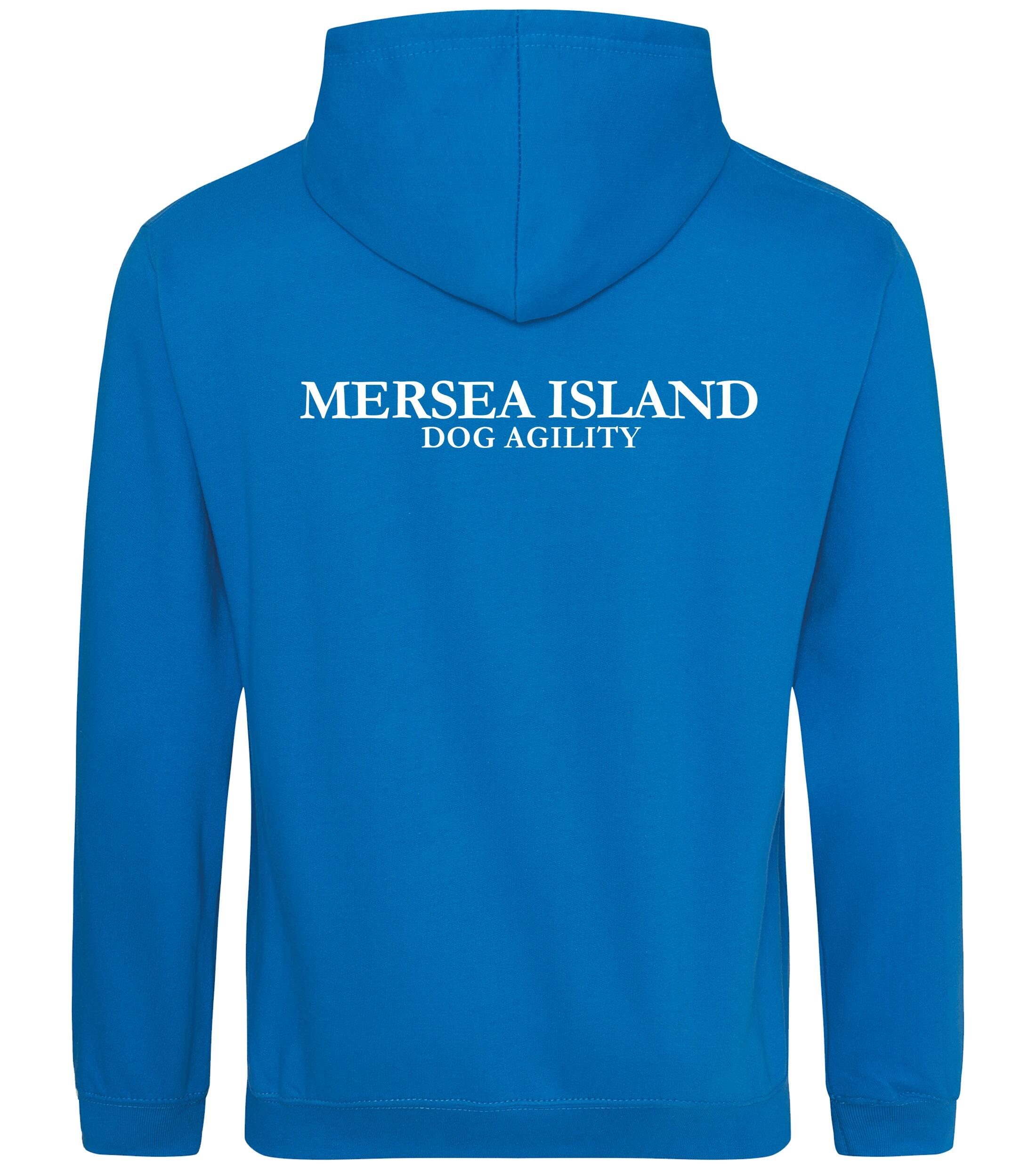 Mersea Island Dog Agility Pullover Hoodies Sapphire Blue