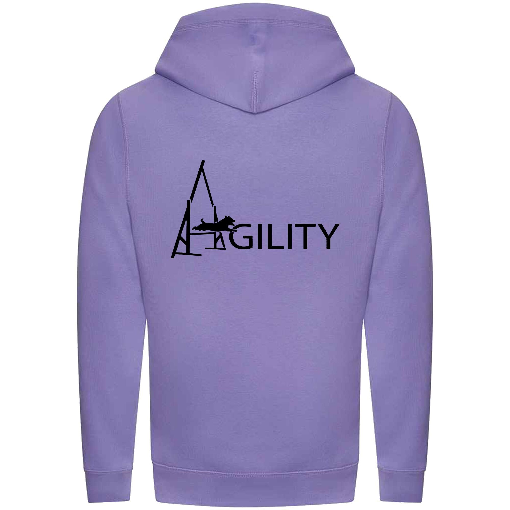 Digital Lavender Cross Neck Hoodies with "Agility A Frame" Black Print - Agility Lifestyle Collection