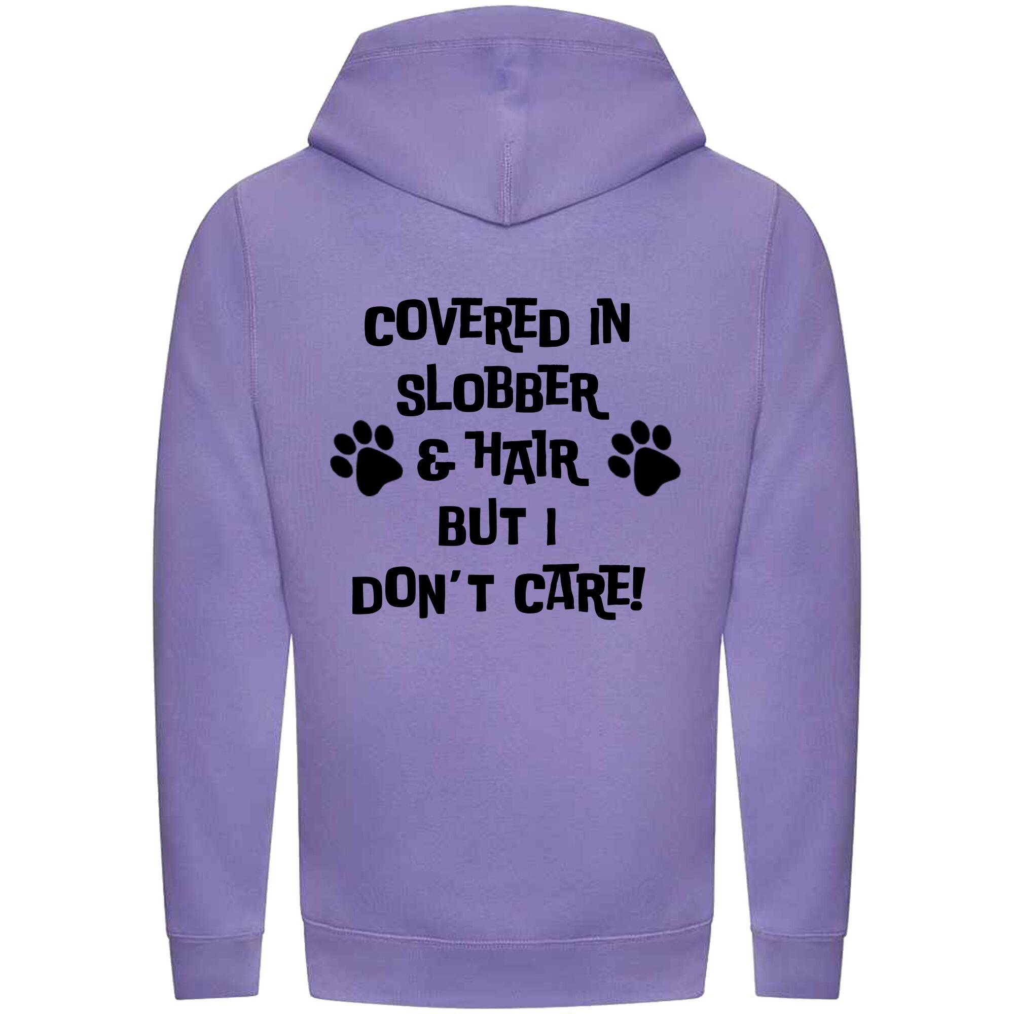 Digital Lavender Cross Neck Hoodies with "Covered In Slobber" Black Print - Agility Lifestyle Collection
