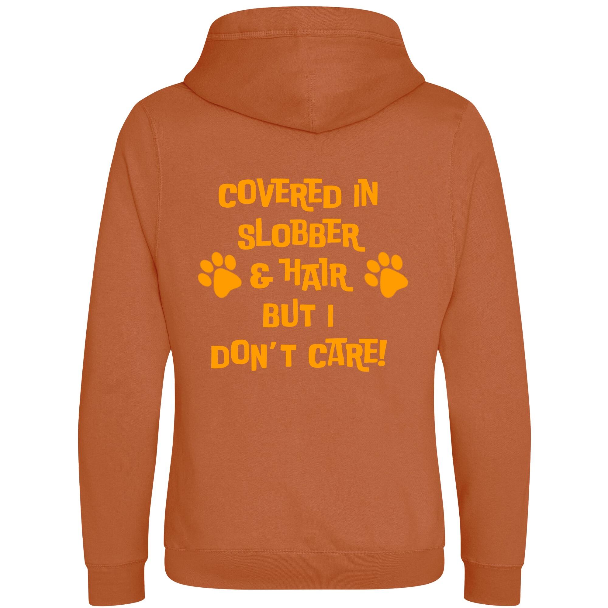 Ginger Biscuit Cross Neck Hoodies with "Covered In Slobber" Orange Print - Agility Lifestyle Collection
