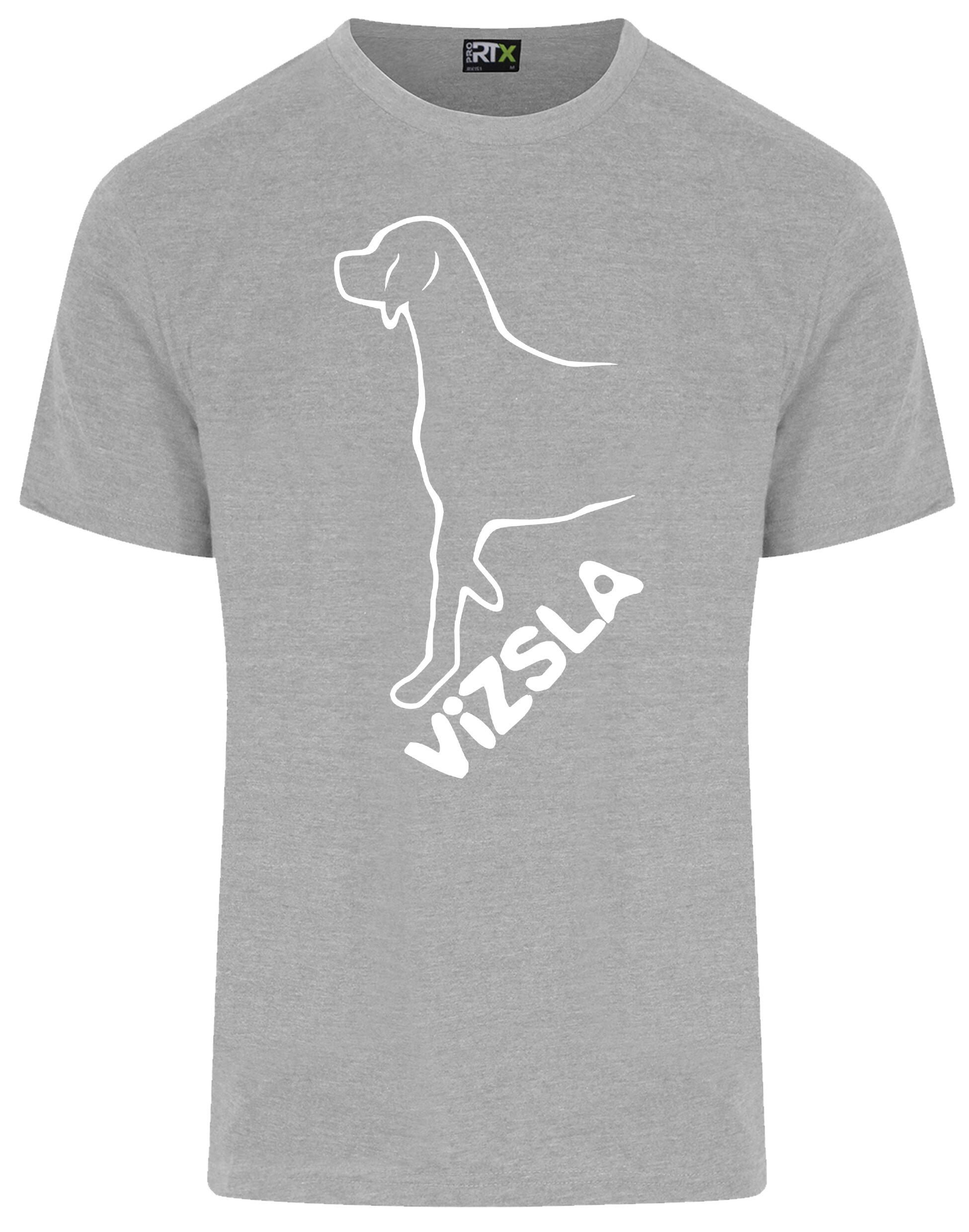 Unisex Roundneck T-shirt with Vizsla Dog Breed Design