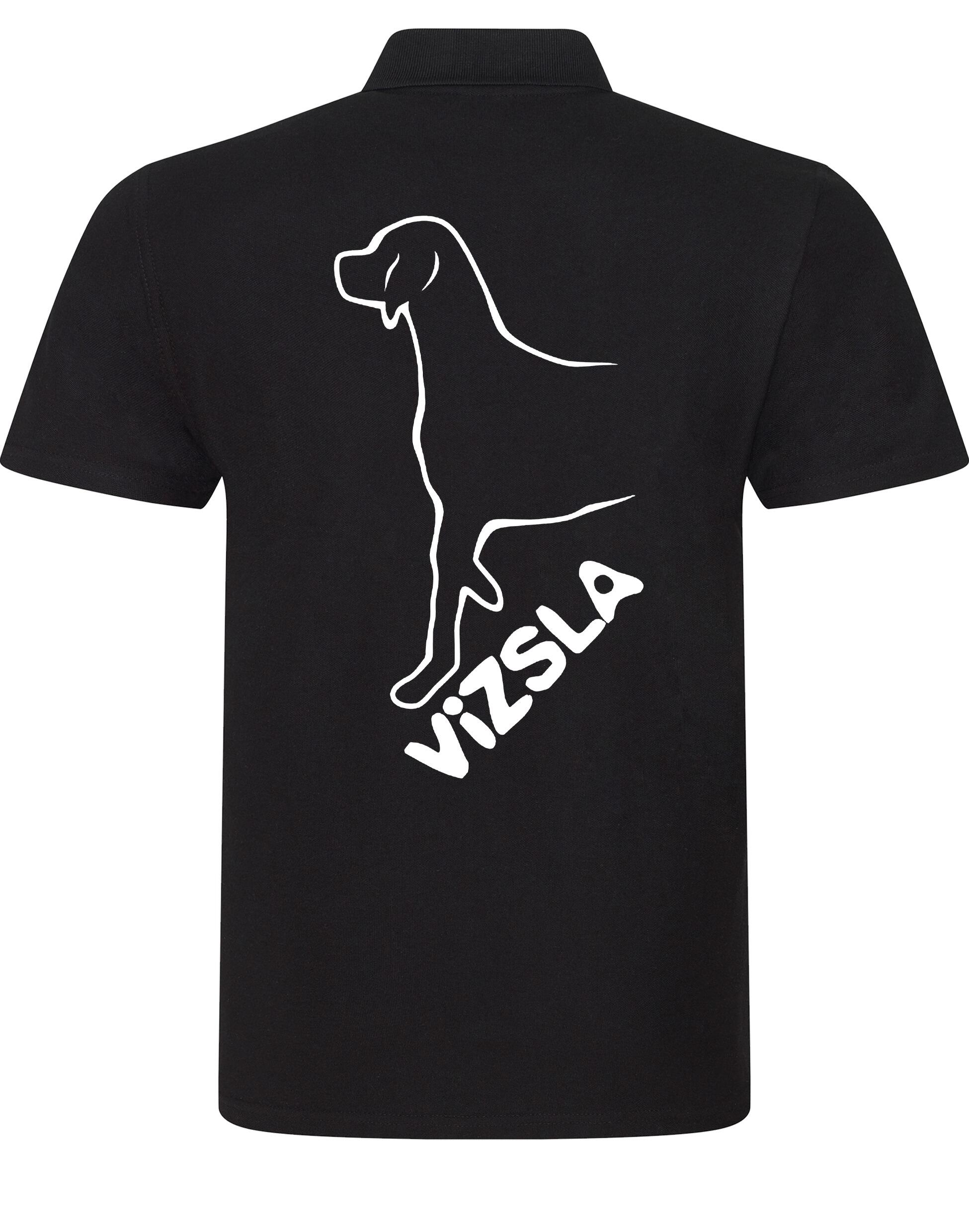 Unisex Cotton Polo with Vizsla Dog Breed Design