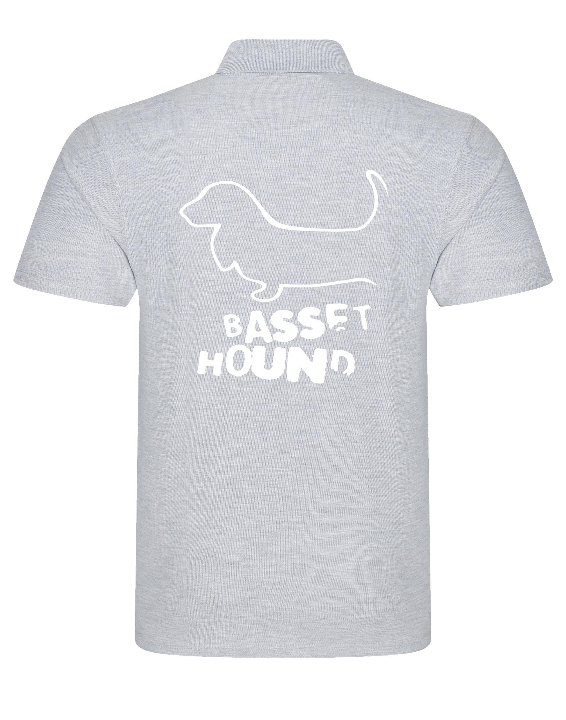 Unisex Cotton Polo with Basset Hound Dog Breed Design – Comfort and Style for Every Basset Hound Enthusiast