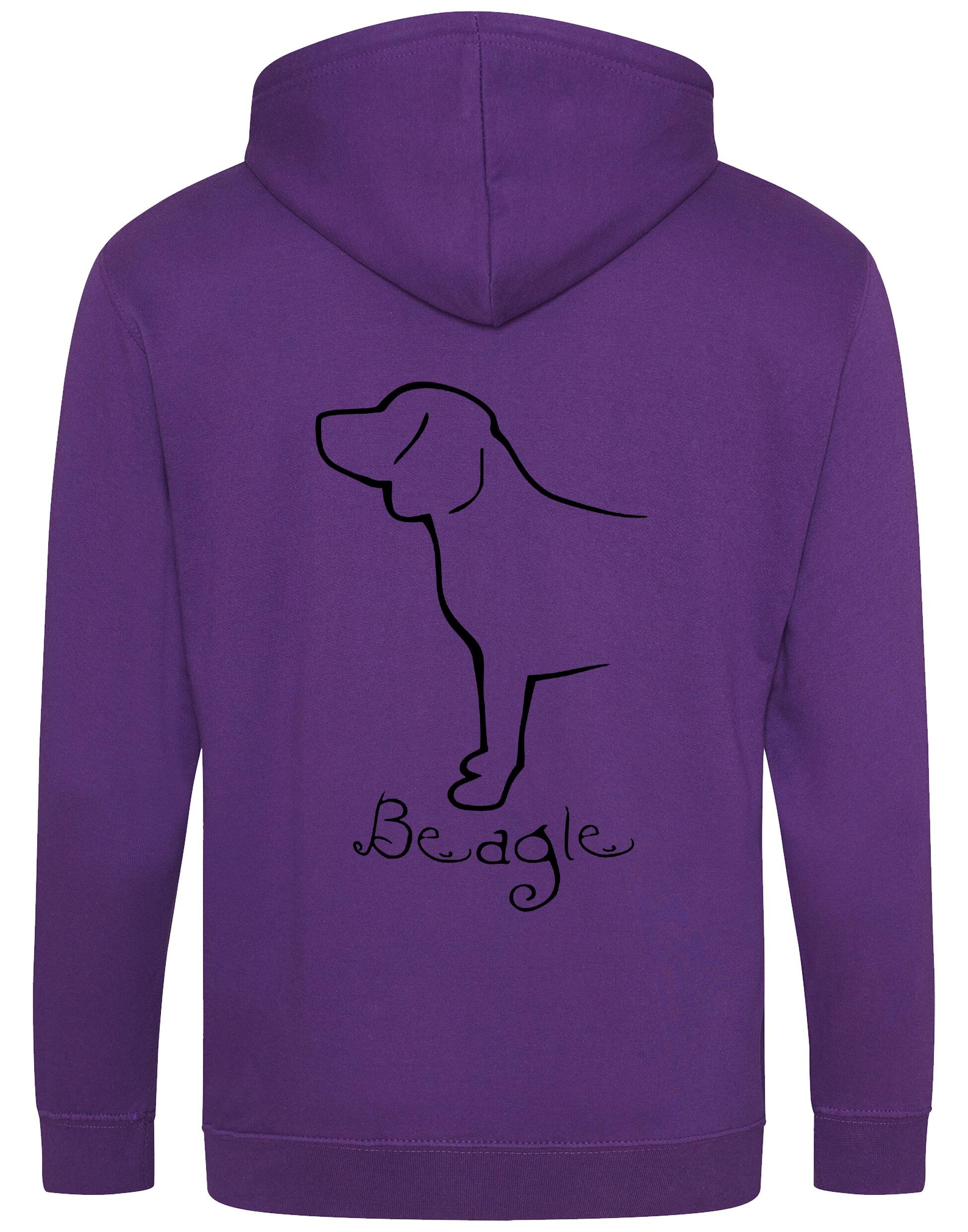 Beagle Dog Breed Design Zipped Hoodie – Style and Comfort for Dog Lovers