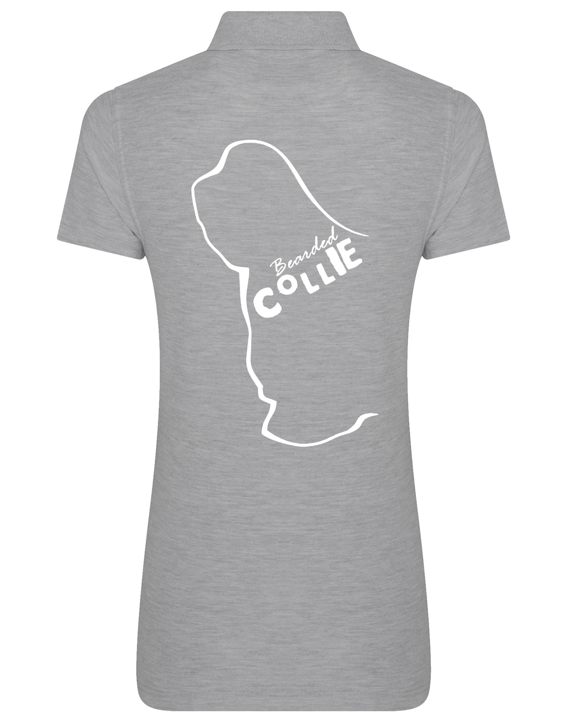Women’s Cotton Polo with Bearded Collie Dog Breed Design – A Must-Have for Bearded Collie Enthusiasts