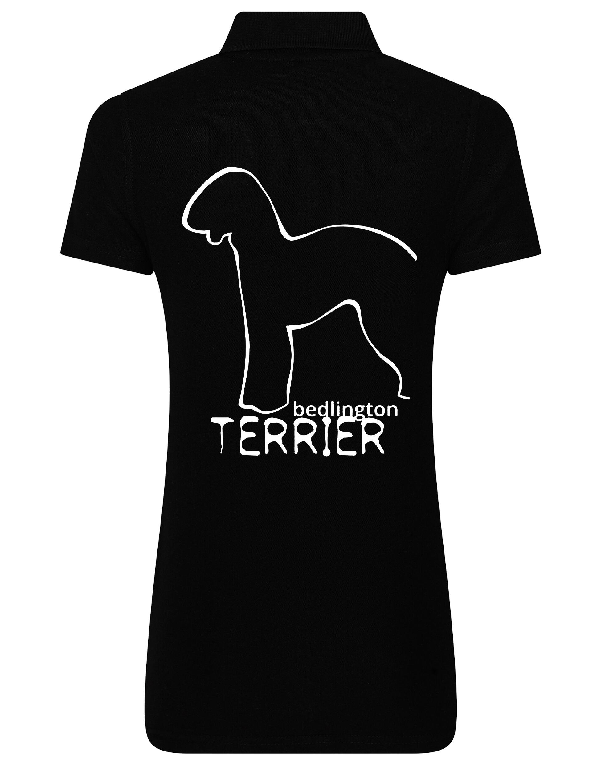 Women’s Cotton Polo with Bedlington Terrier Dog Breed Design – A Must-Have for Bedlington Terrier Enthusiasts