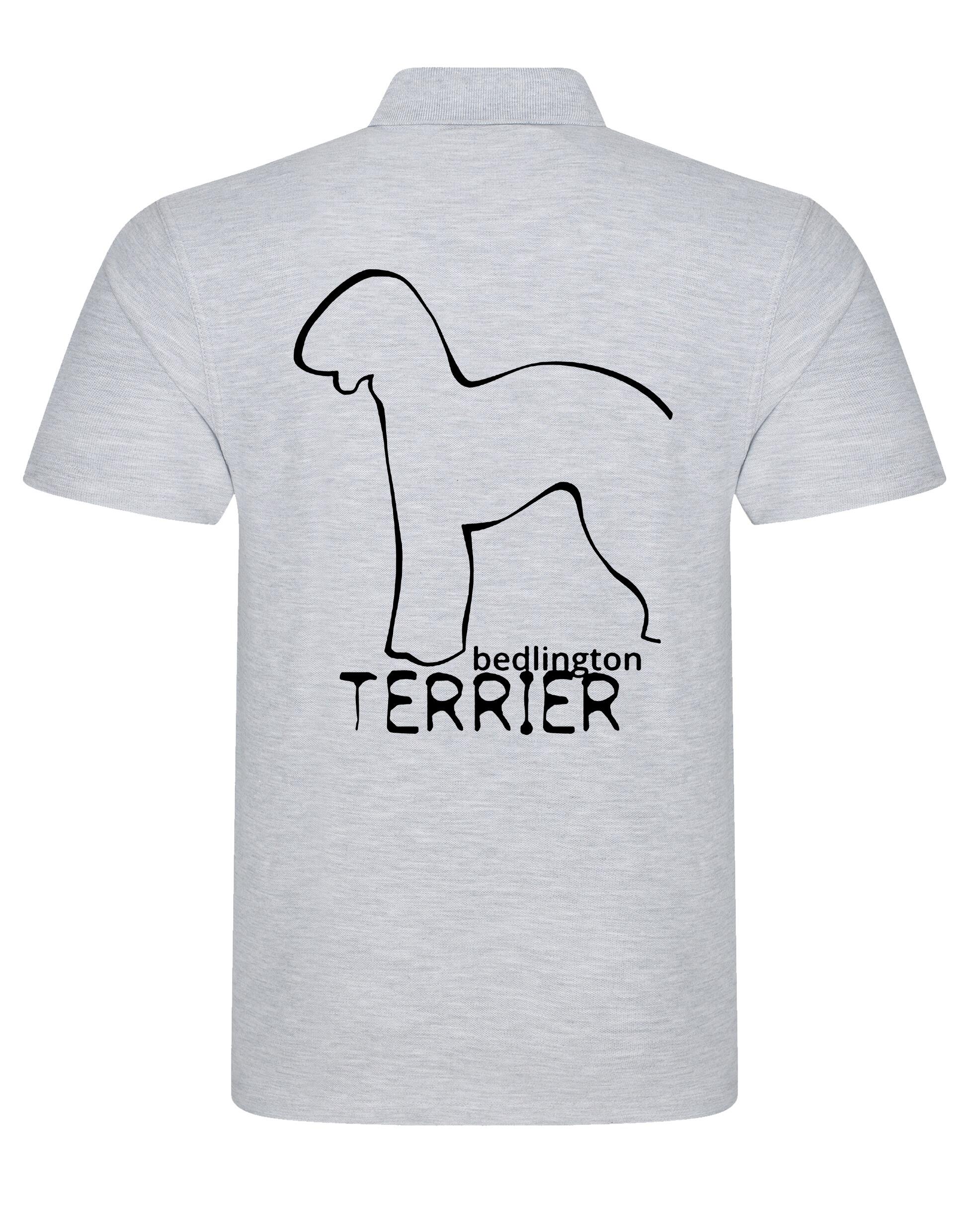 Unisex Cotton Polo with Bedlington Terrier Dog Breed Design – Comfort for Every Bedlington Terrier Enthusiast
