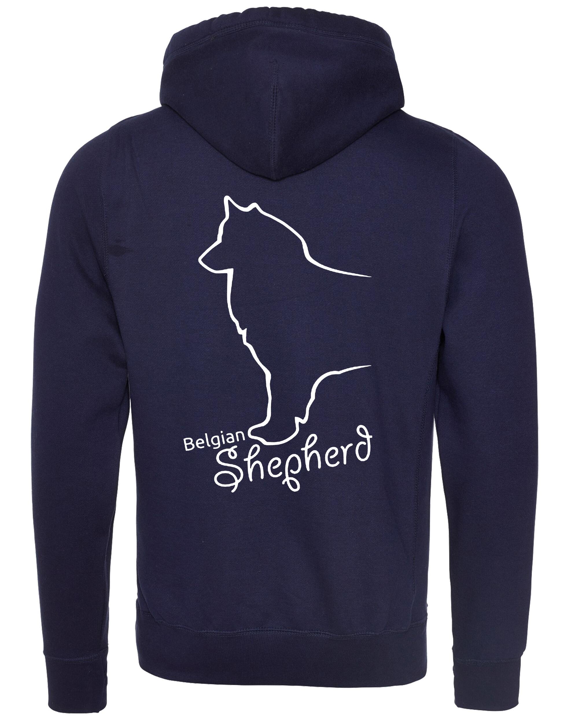 Unisex Crossneck Pullover Hoodie with Belgian Shepherd Dog Breed Design