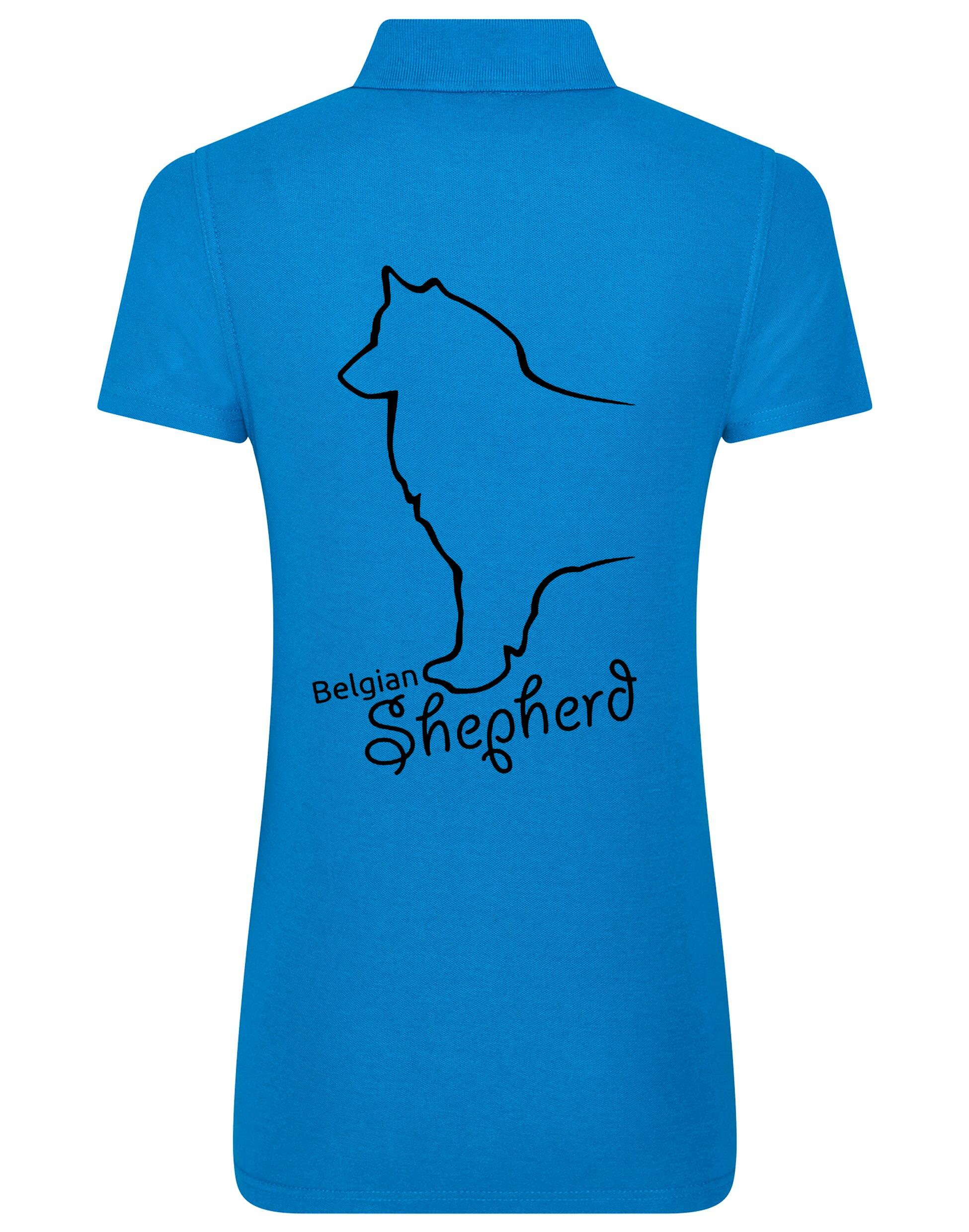 Women’s Cotton Polo with Belgian Shepherd Dog Breed Design – A Must-Have for Belgian Shepherd Enthusiasts