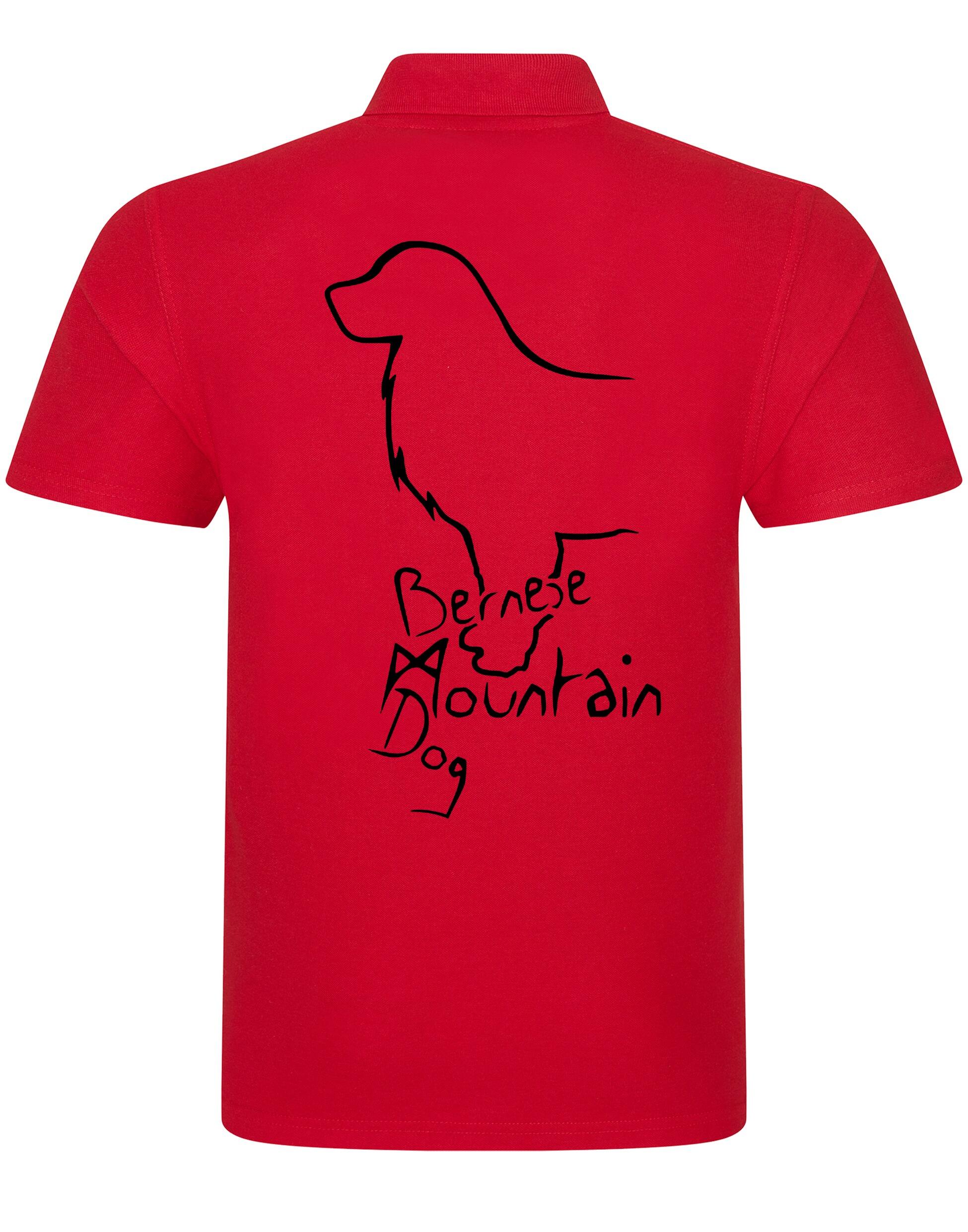 Unisex Cotton Polo with Bernese Mountain Dog Breed Design – Comfort and Style for Every Bernese Enthusiast
