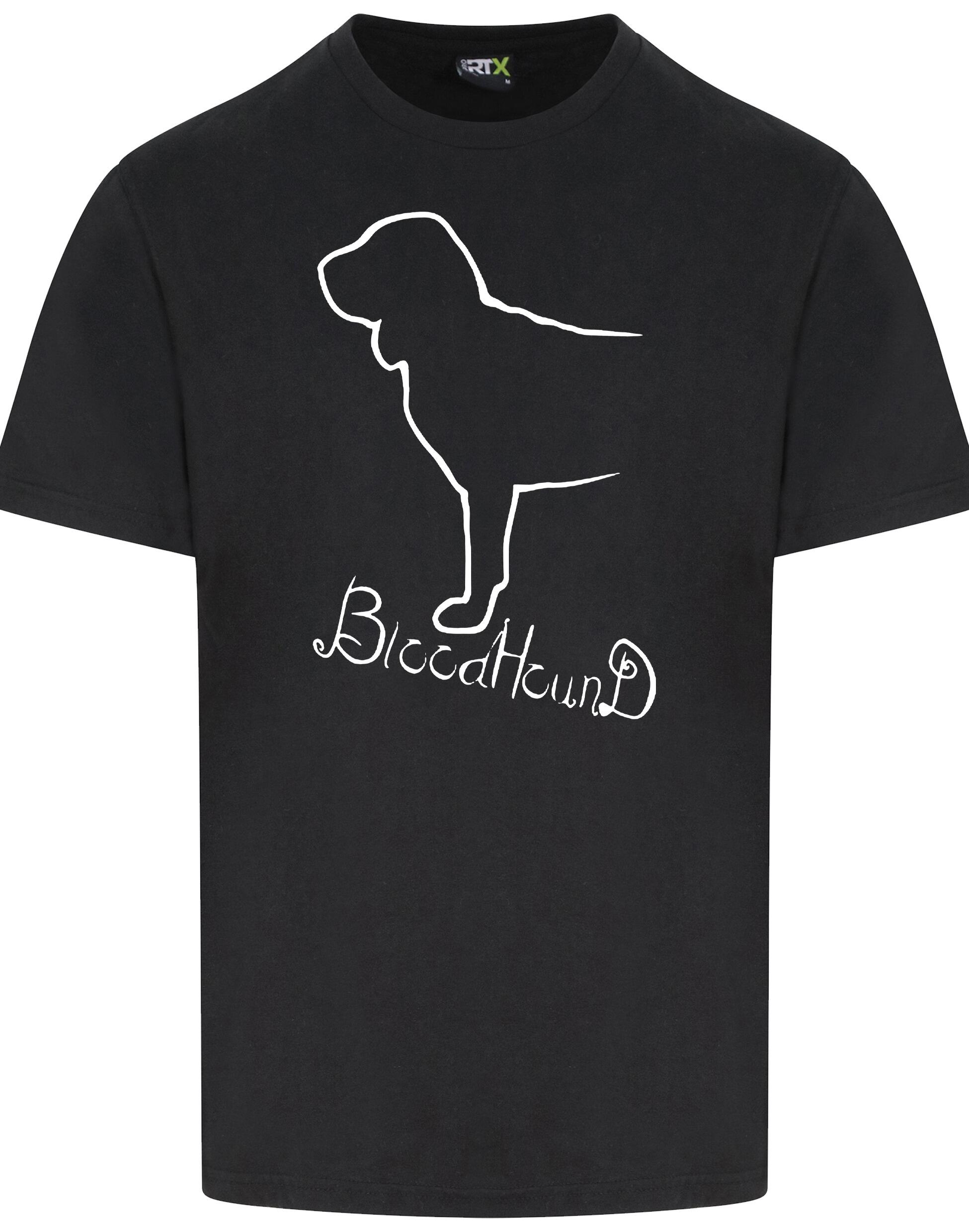 Unisex Roundneck T-shirt with Bloodhound Dog Breed Design – Style for Every Bloodhound Fan