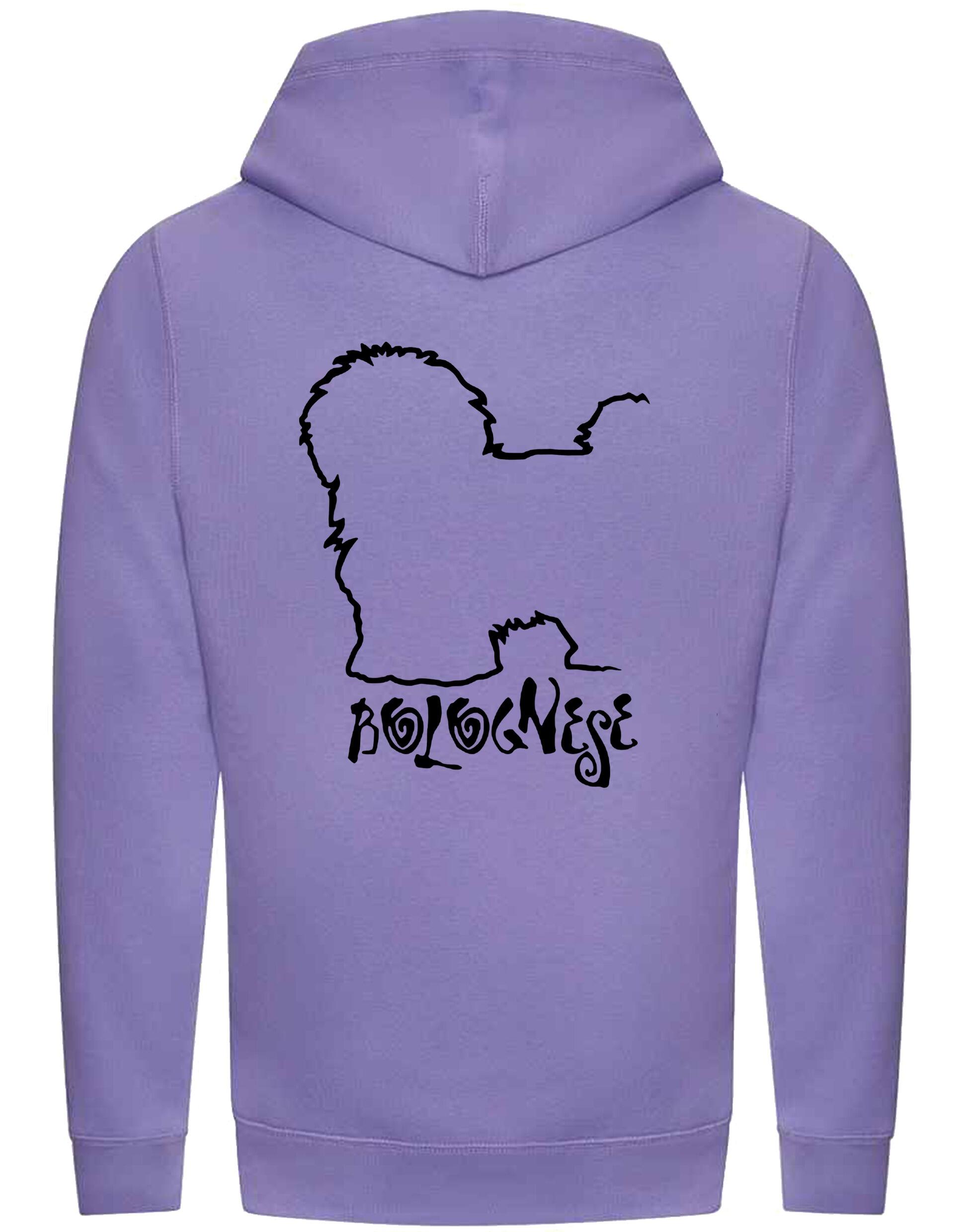 Unisex Crossneck Pullover Hoodie with Bolognese Dog Breed Design – A Must-Have for Bolognese Fans