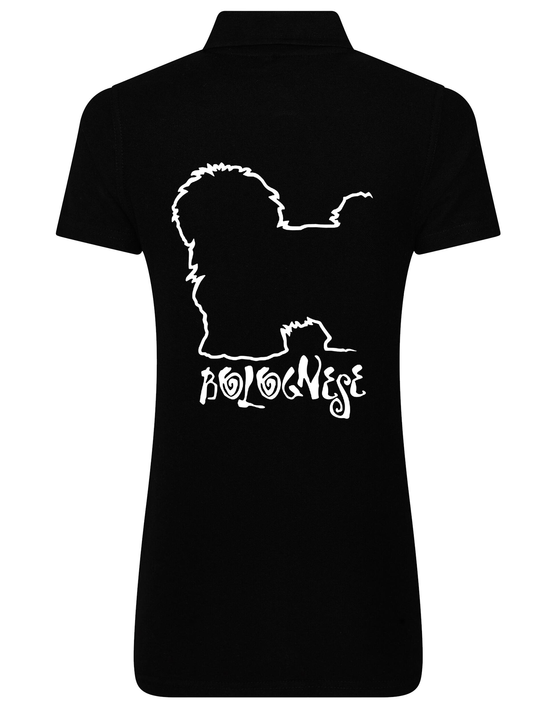 Women’s Cotton Polo with Bolognese Dog Breed Design – A Must-Have for Bolognese Enthusiasts