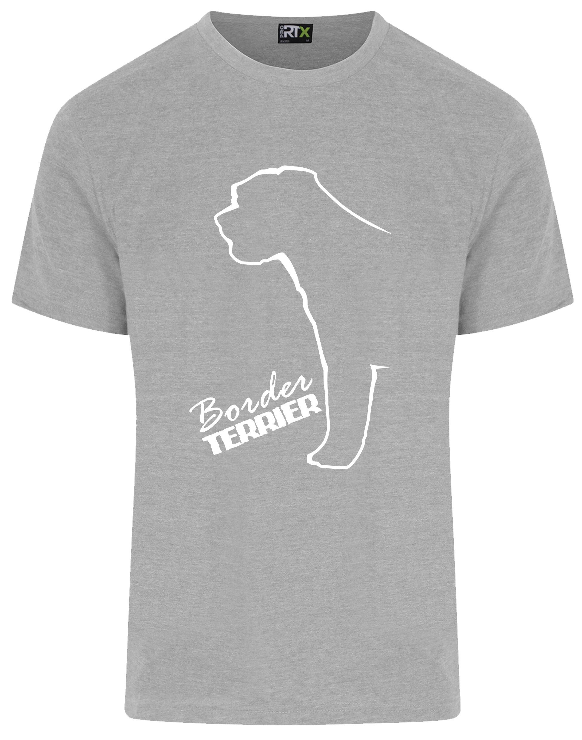 Unisex Roundneck T-shirt with Border Terrier Dog Breed Design – Style for Every Border Terrier Fan