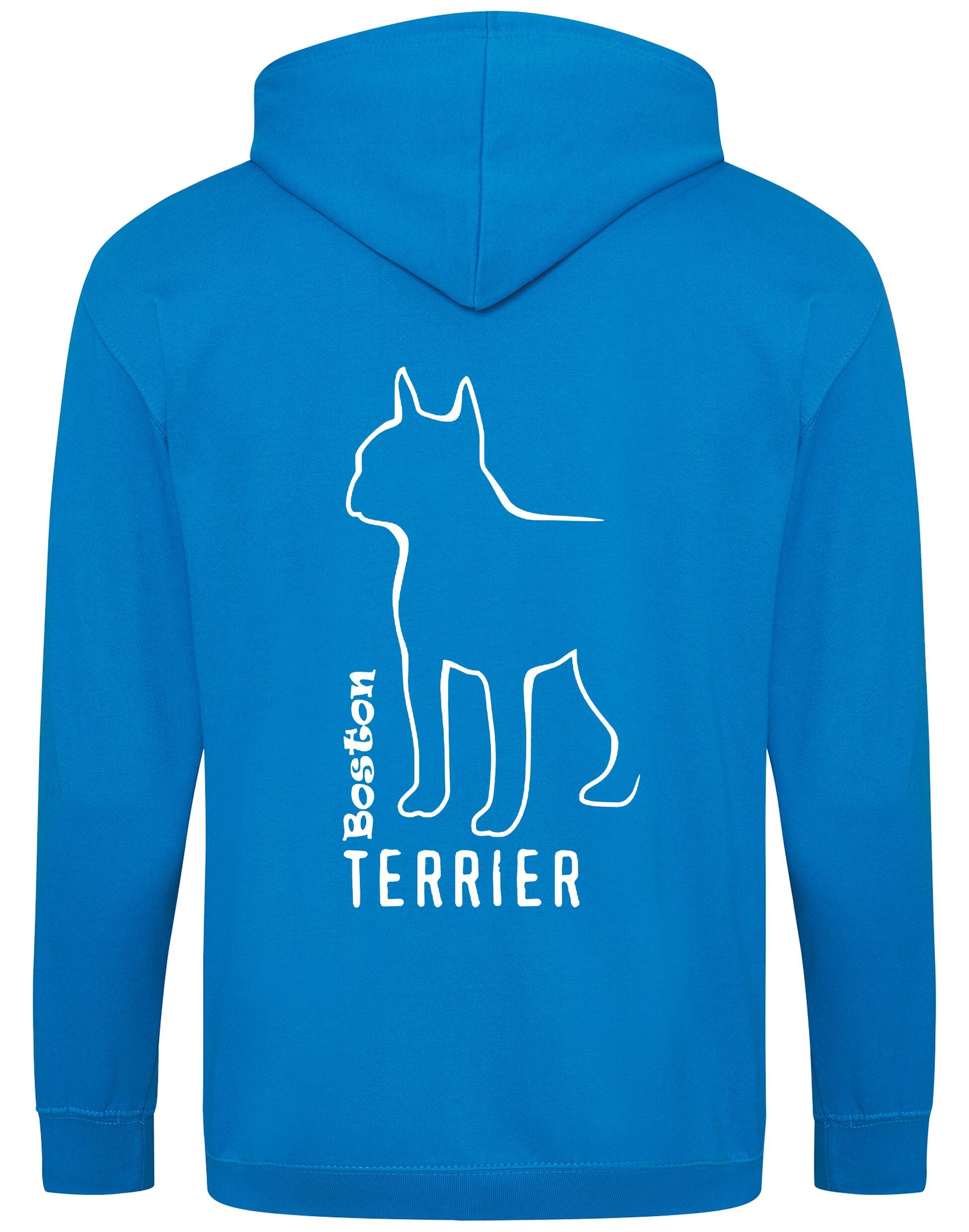 Boston Terrier Dog Breed Design Zipped Hoodie – Style and Comfort for Dog Lovers