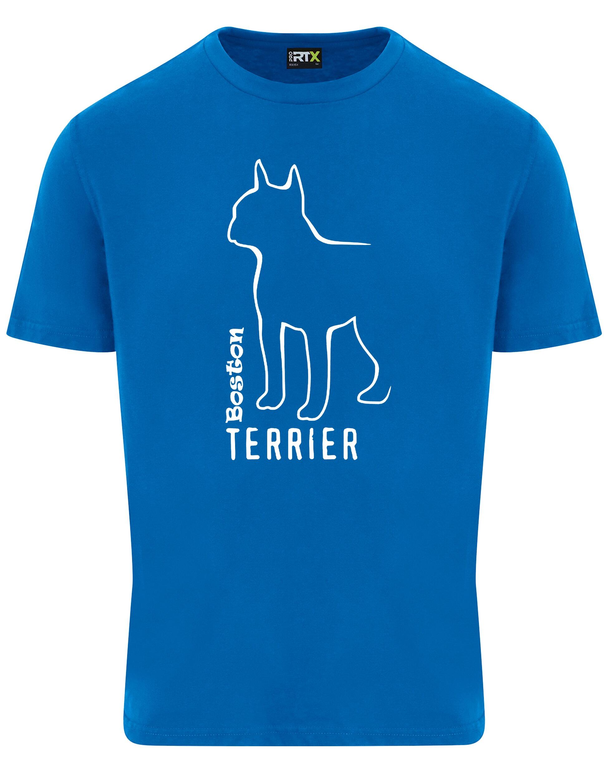 Unisex Roundneck T-shirt with Boston Terrier Dog Breed Design – Style for Every Boston Terrier Fan
