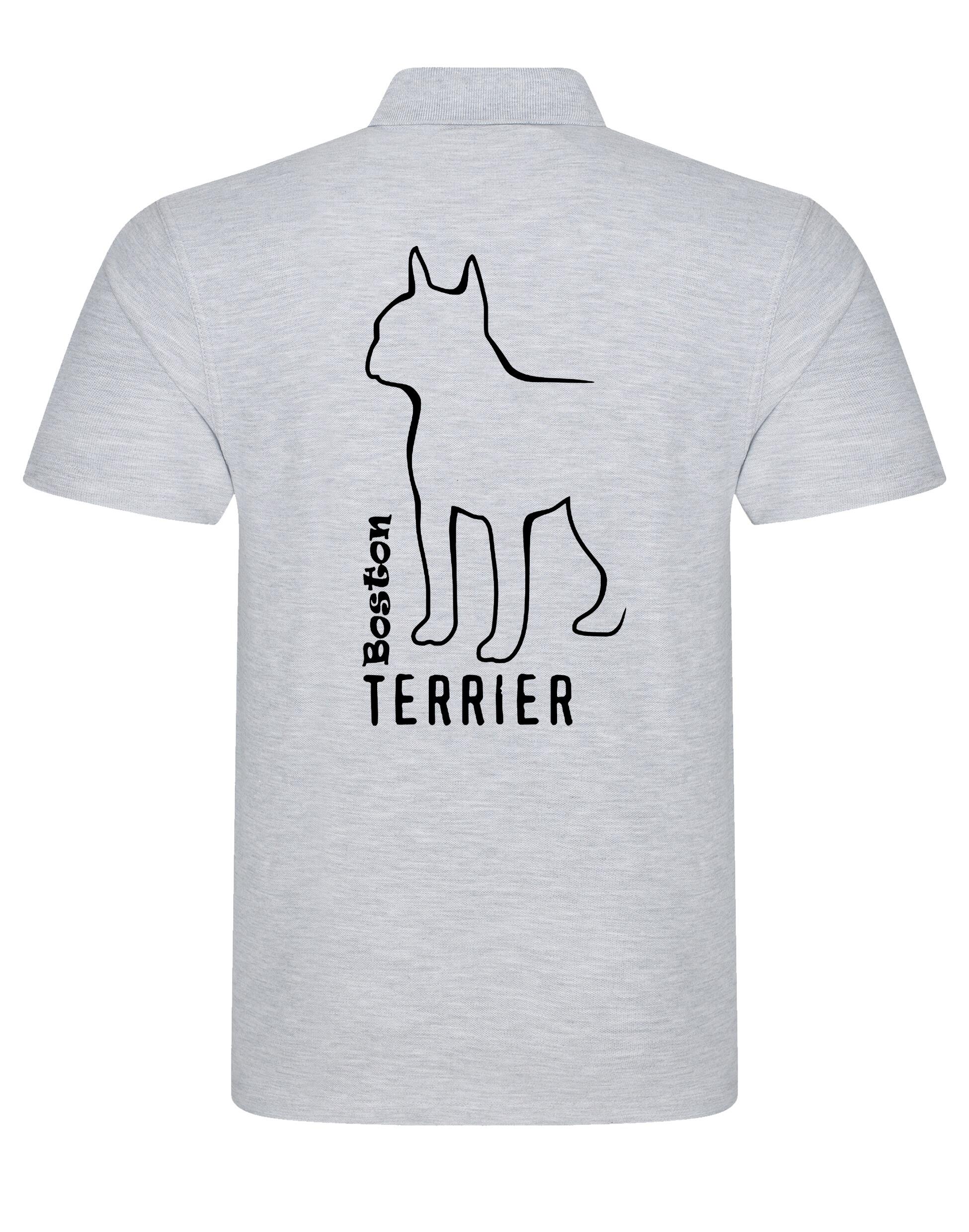 Unisex Cotton Polo with Boston Terrier Dog Breed Design – Comfort for Every Boston Terrier Enthusiast