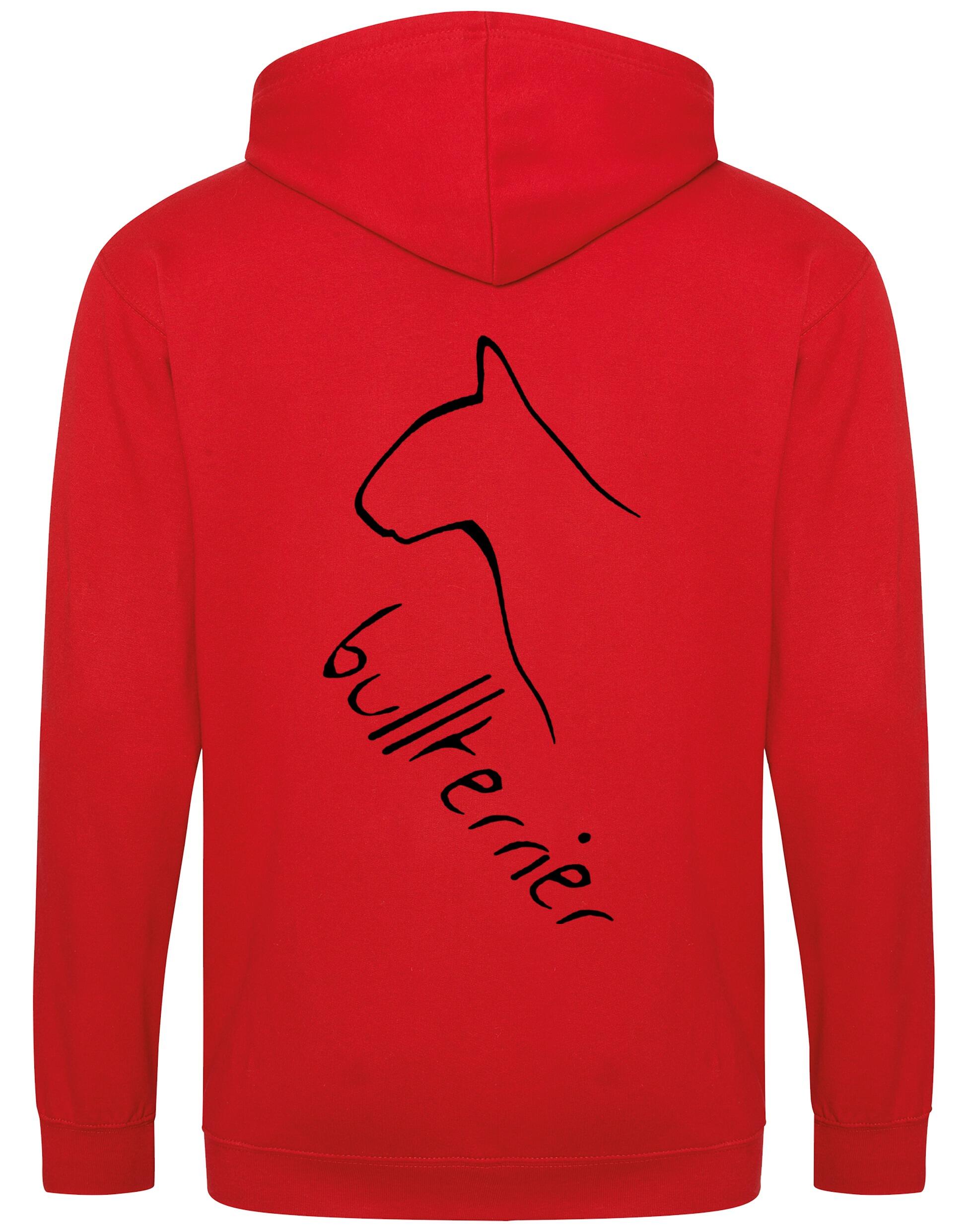 Bullterrier Dog Breed Design Zipped Hoodie – Style and Comfort for Bullterrier Lovers