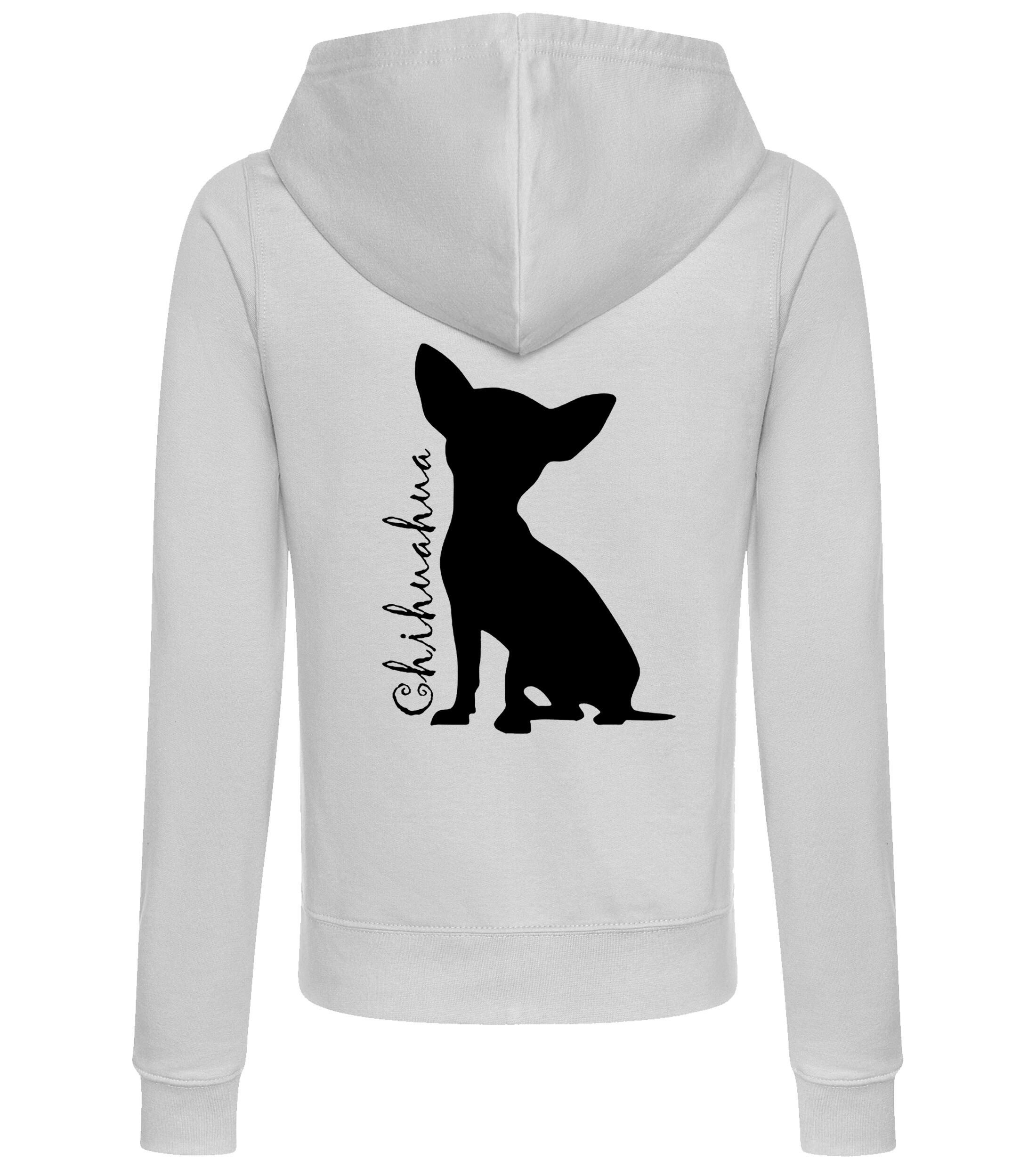 Chihuahua Silhouette Women’s Zipped Hoodie – Cozy, Stylish, and Perfect for Chihuahua Lovers